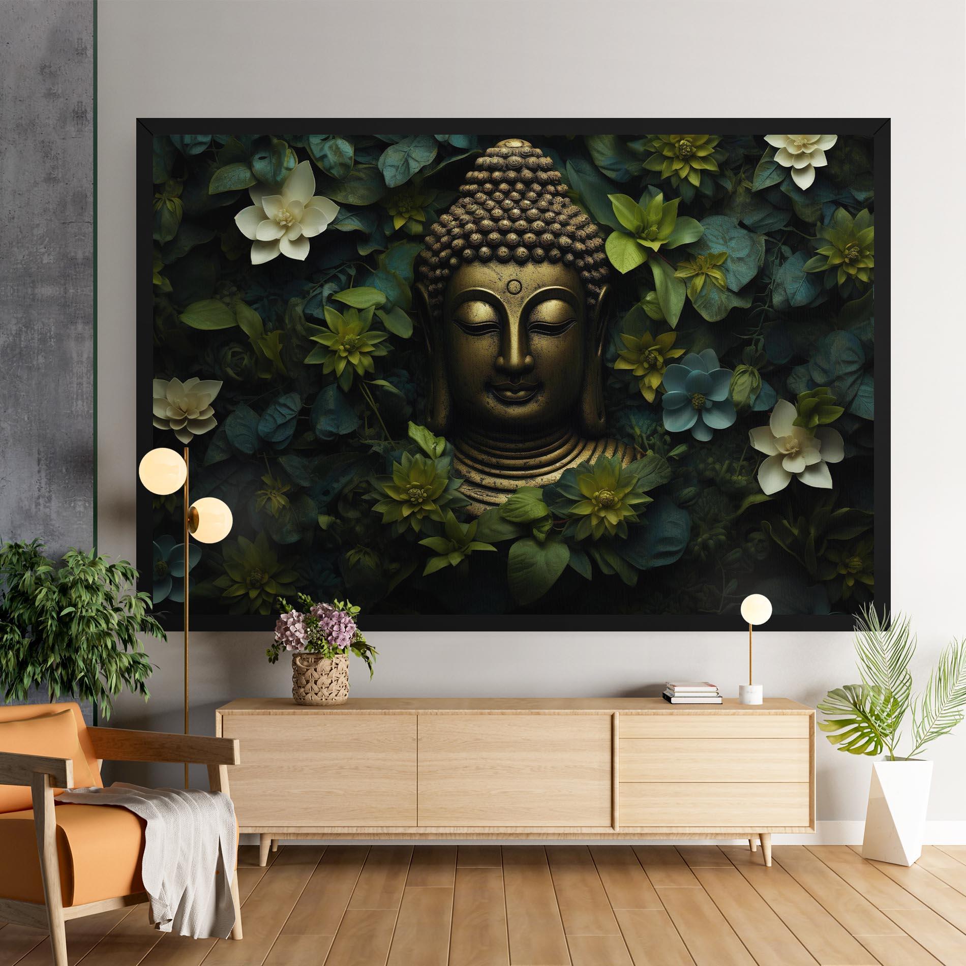 Картина на платно Lotus Flower Buddha mockup 9