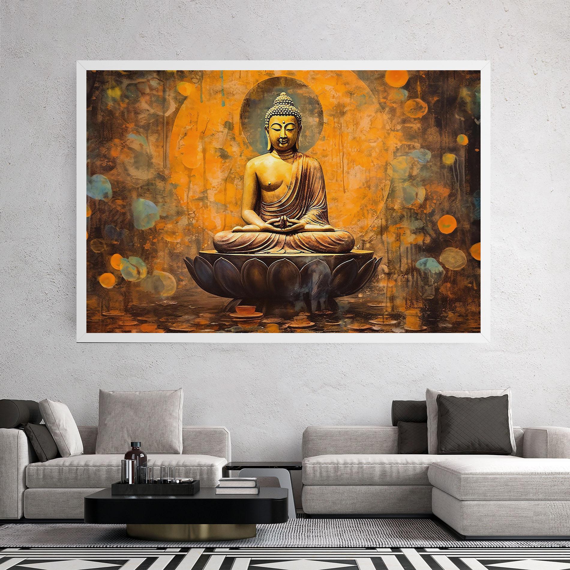 Картина на платно Buddha Floating Art mockup 2
