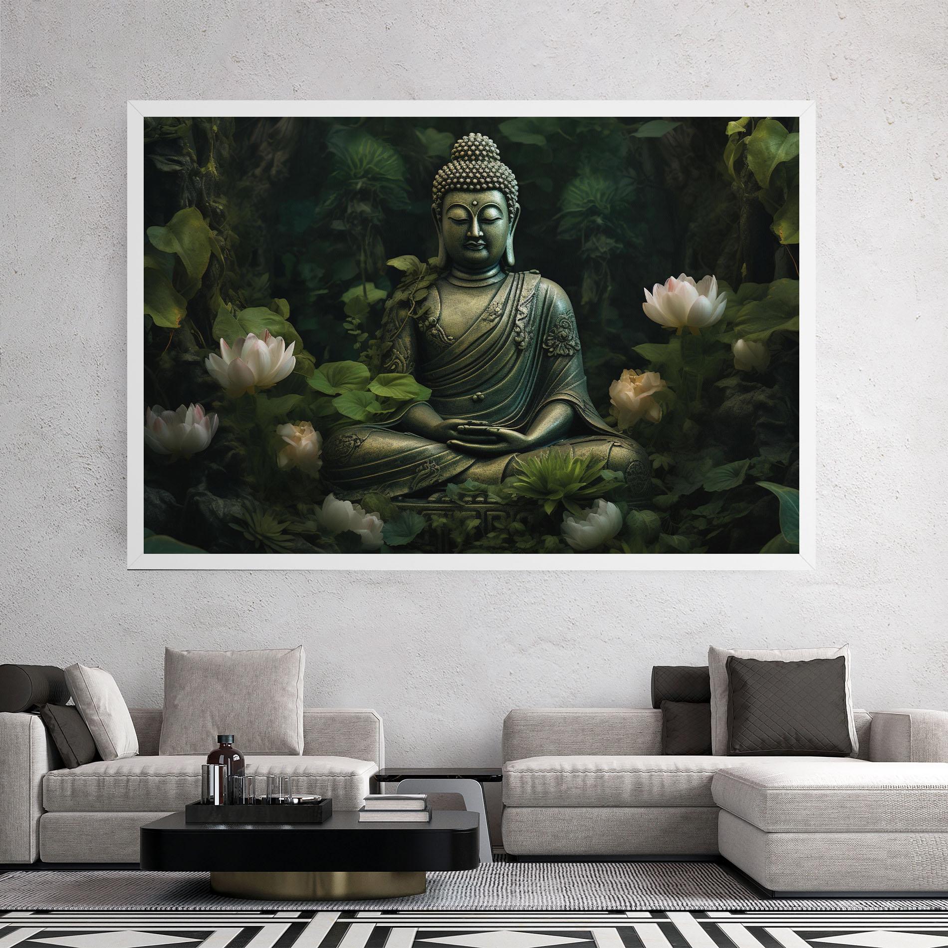 Картина на платно Buddha Lotus Flower mockup 2