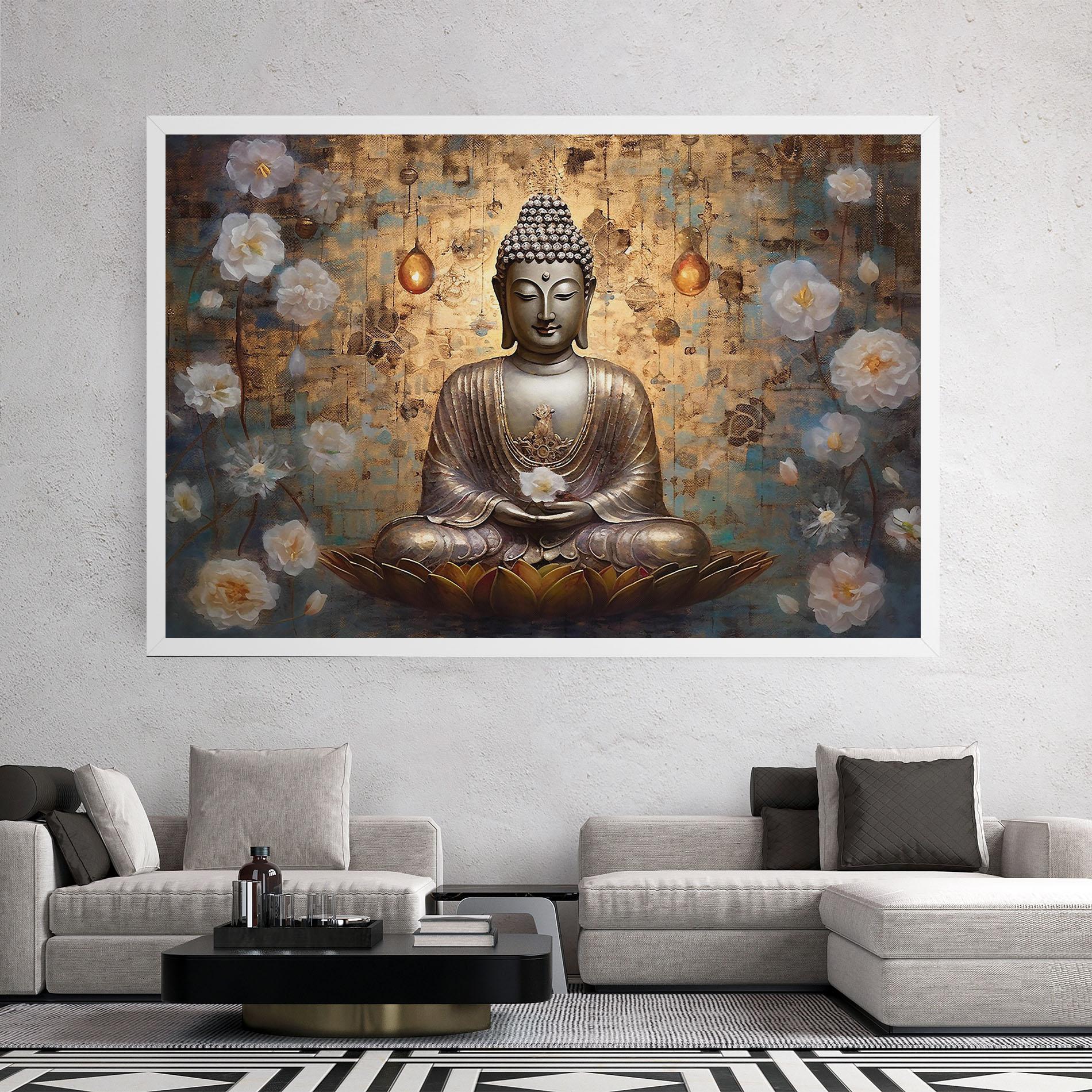 Картина на платно Buddha Meditation Art mockup 2