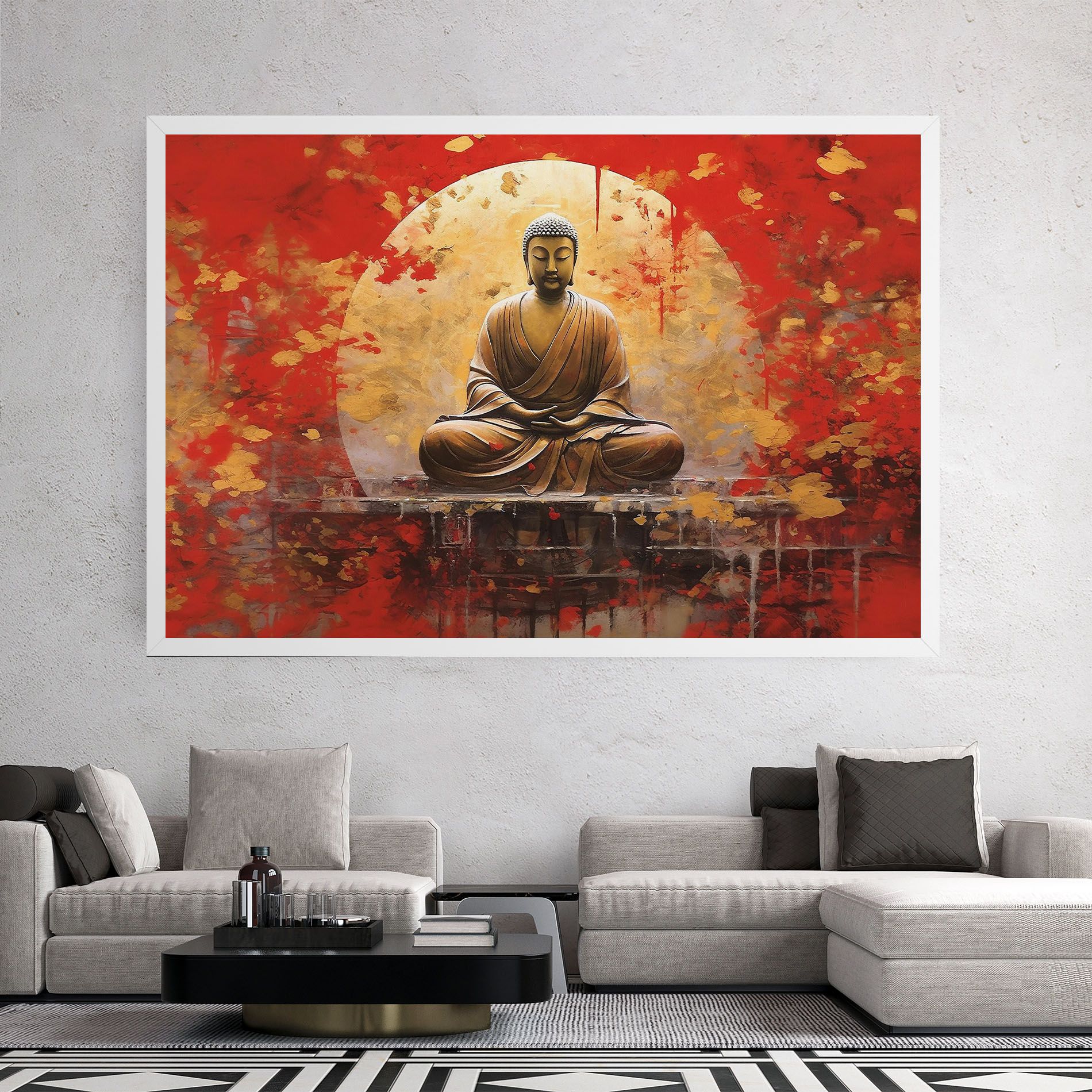 Gold Circle Buddha mockup 2