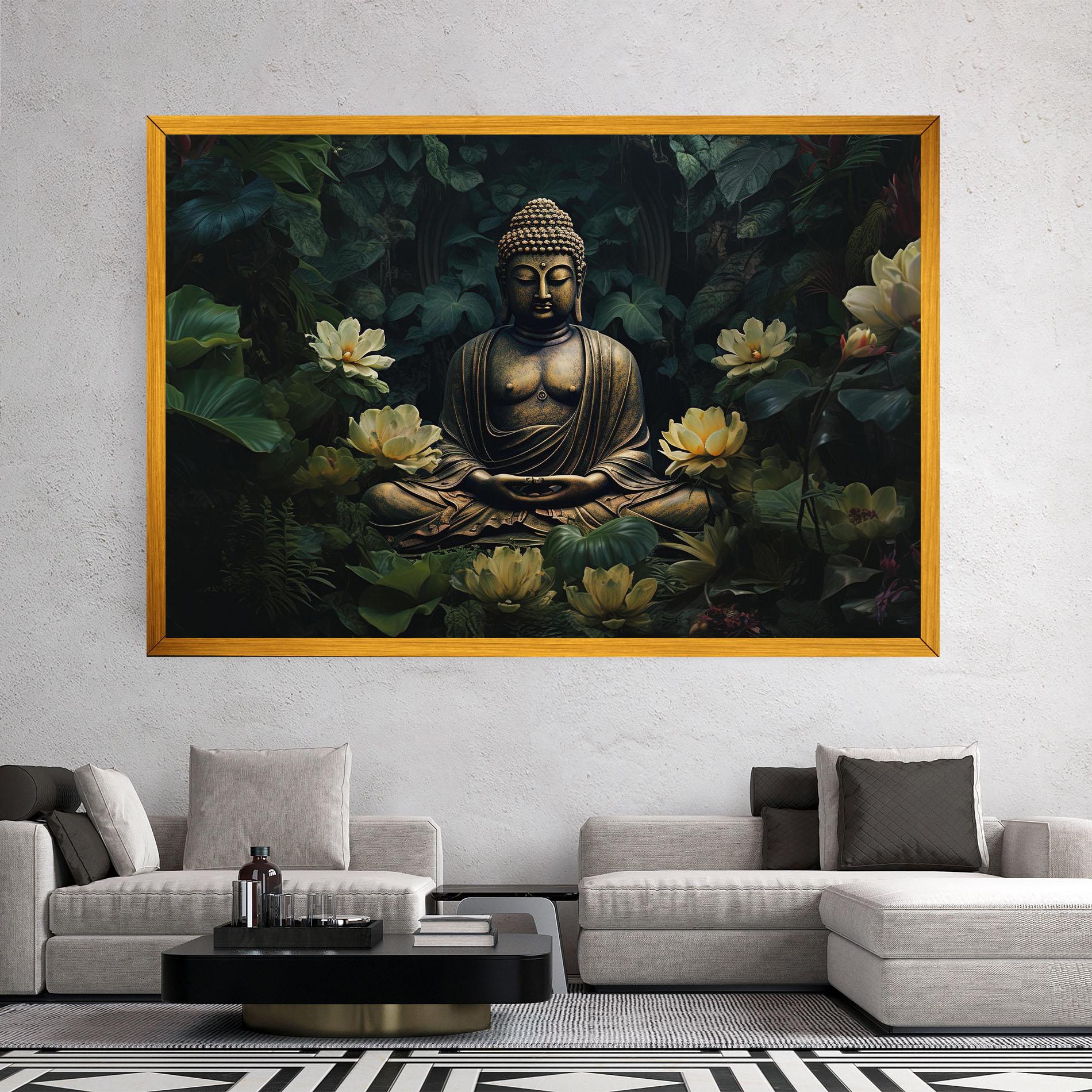 Картина на платно Calm Buddha Art mockup 2