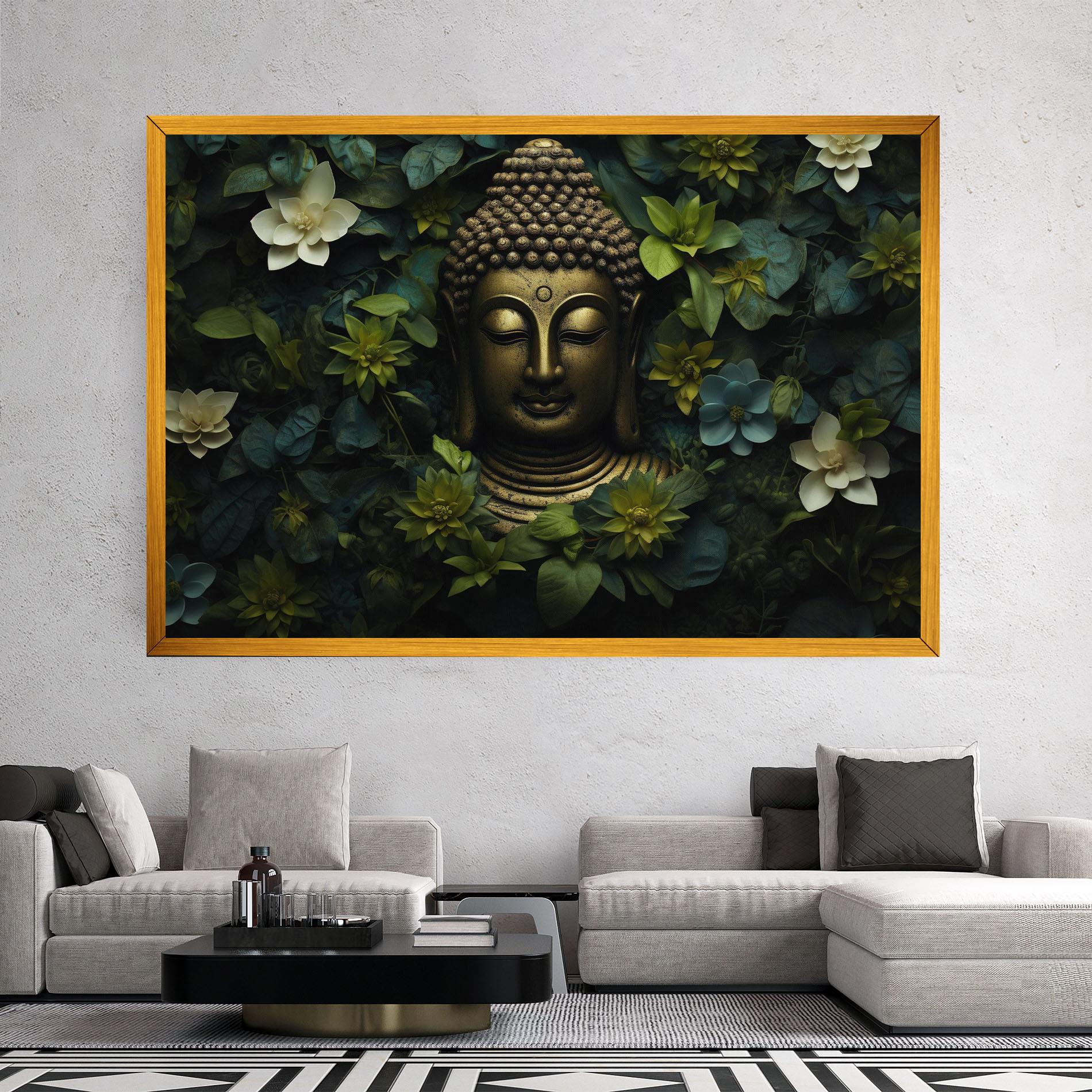Картина на платно Lotus Flower Buddha mockup 2
