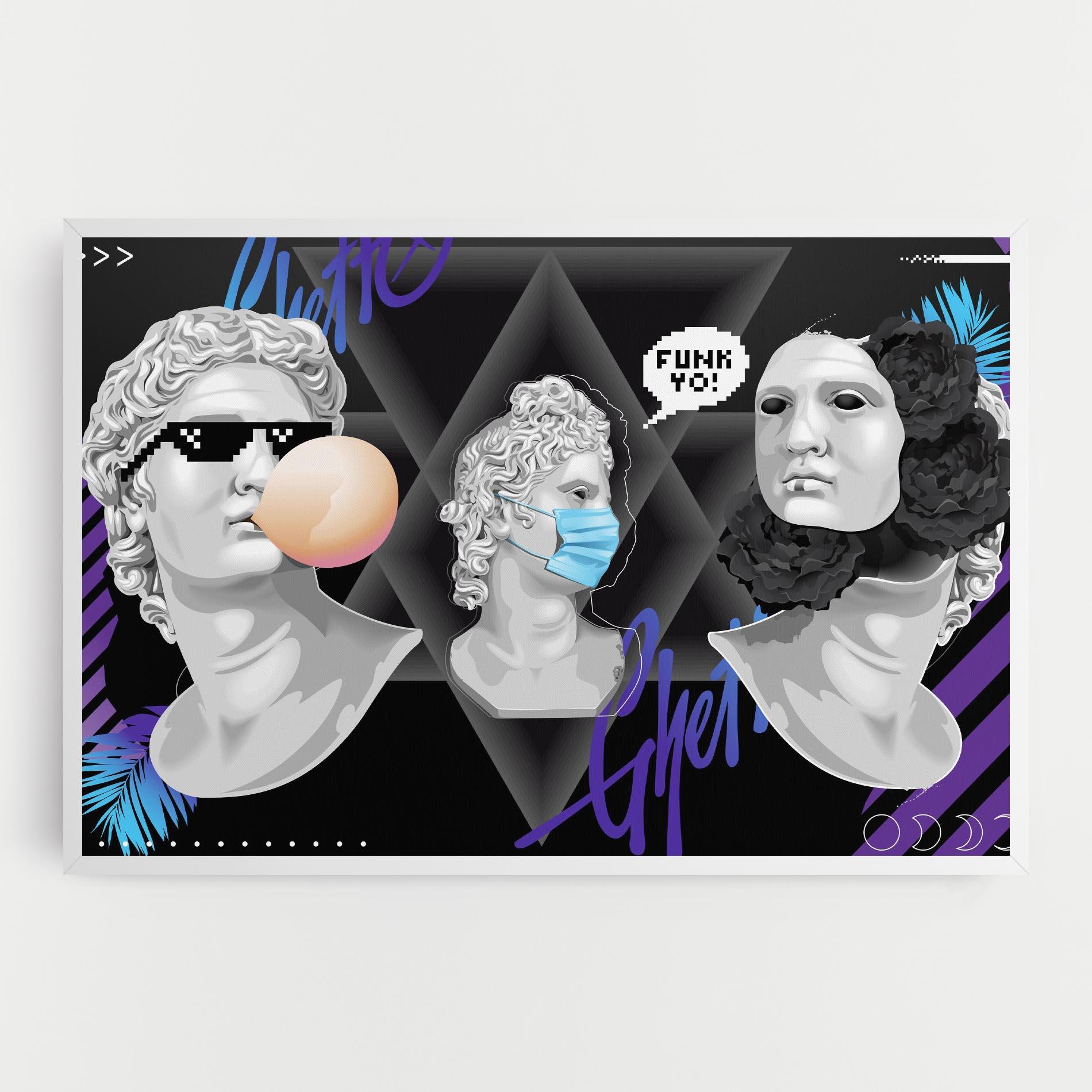 Картина на платно Statue Mask mockup 0