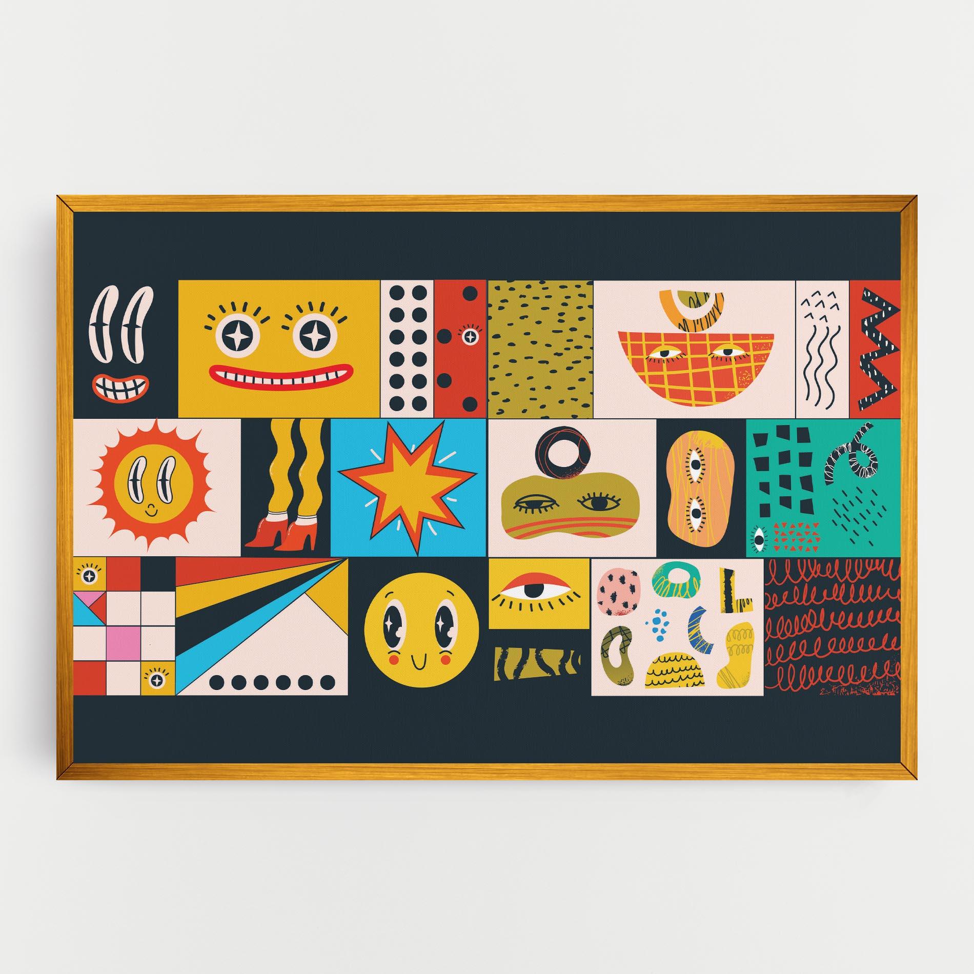 Картина на платно Cool Eye Shape mockup 0