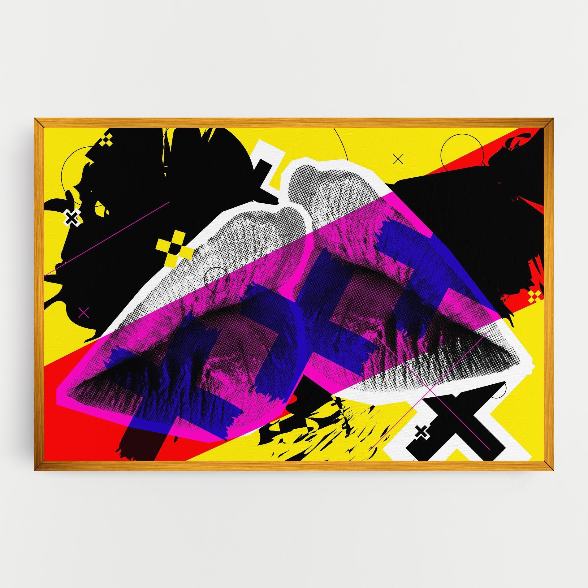 Картина на платно Lips Purple Light mockup 0