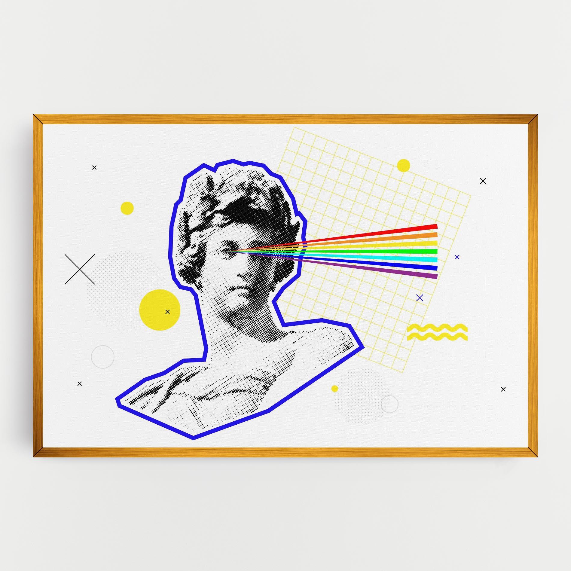 Картина на платно Rainbow Statue mockup 0