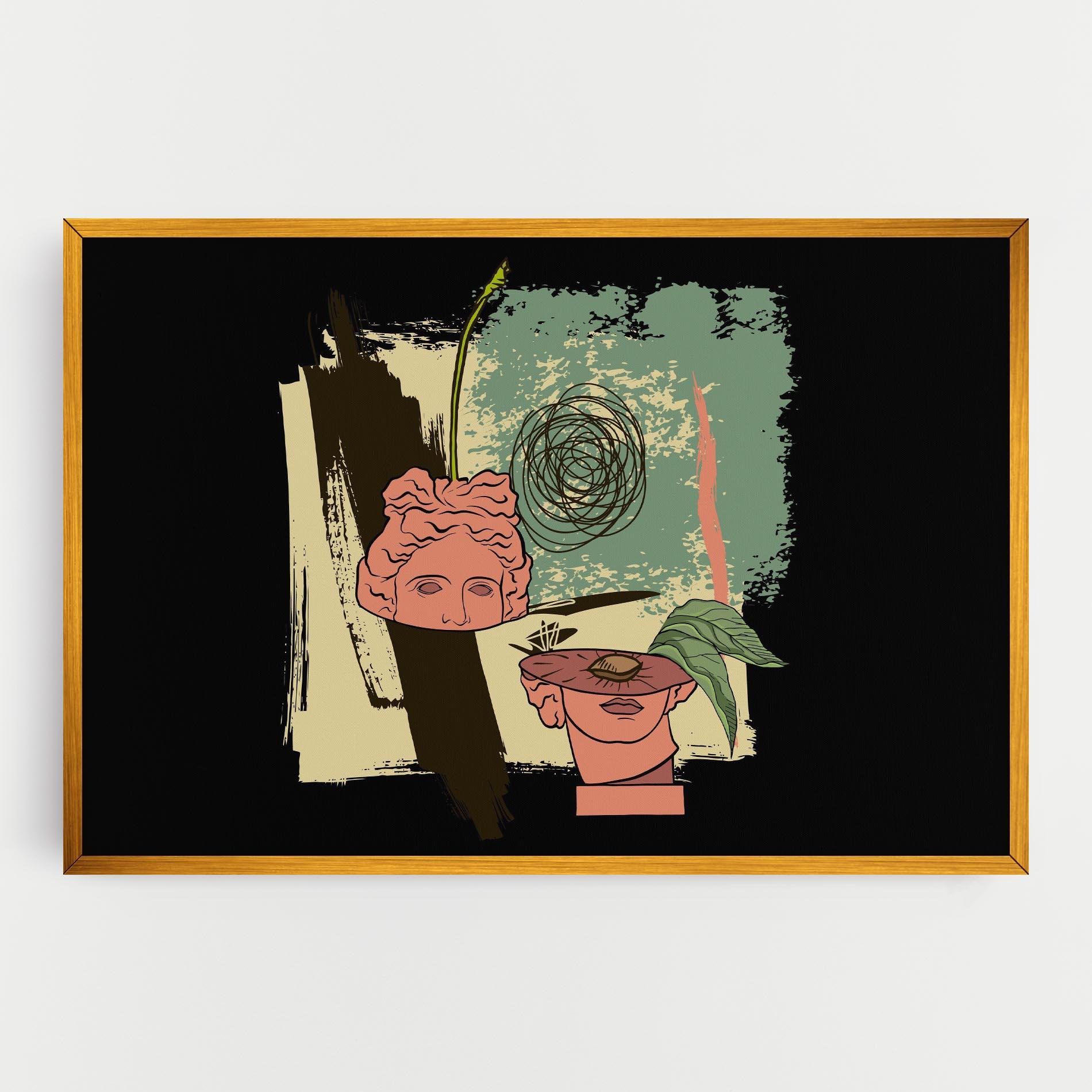 Картина на платно Statue Fruit mockup 0