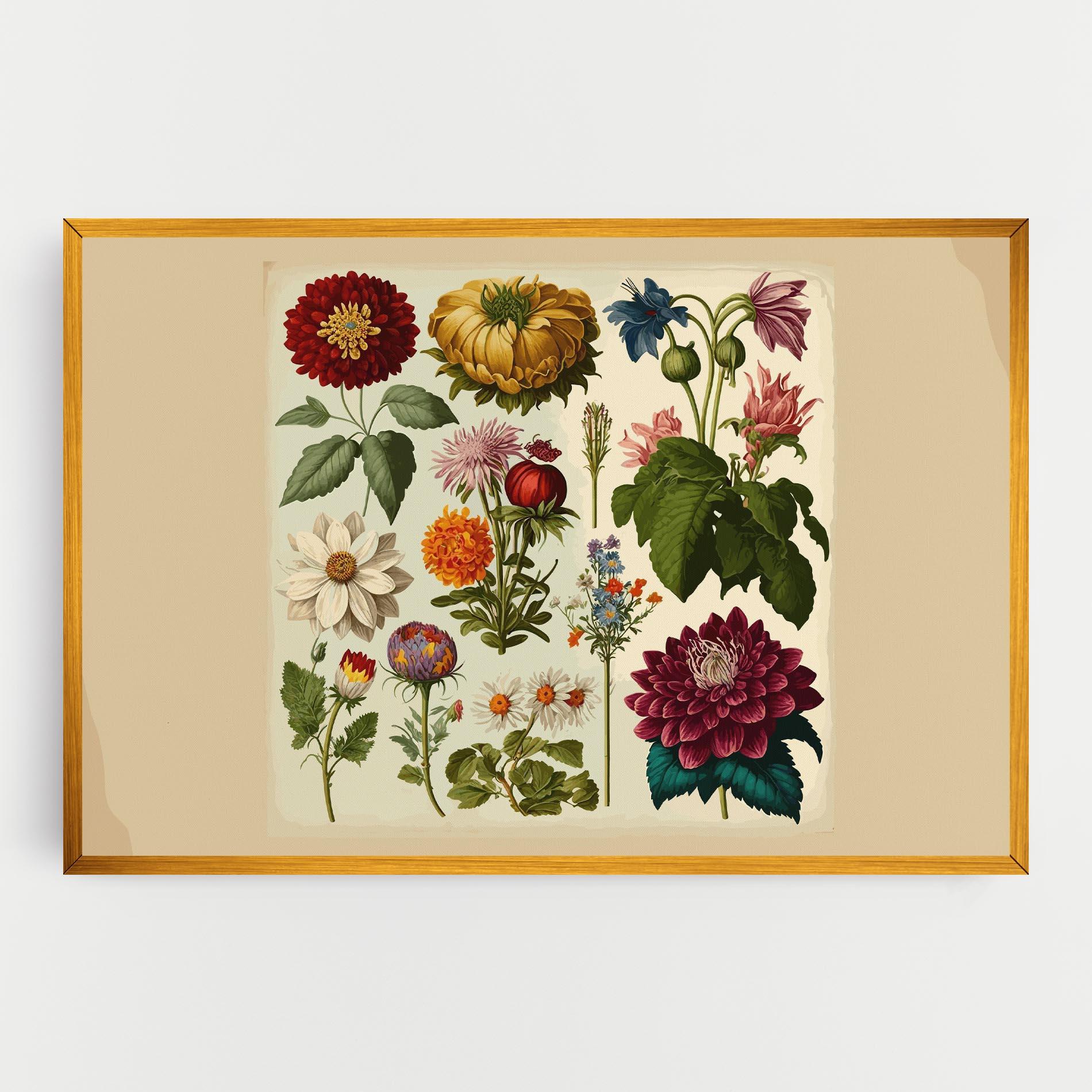 Картина на платно Vintage Botanical mockup 0