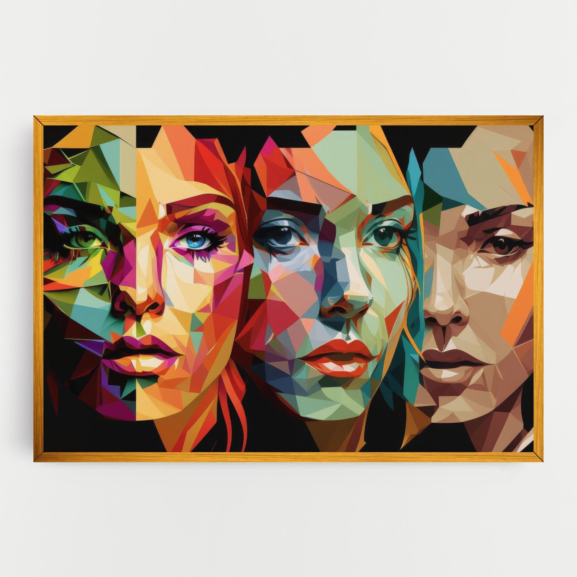 Картина на платно Women Face Collage mockup 0