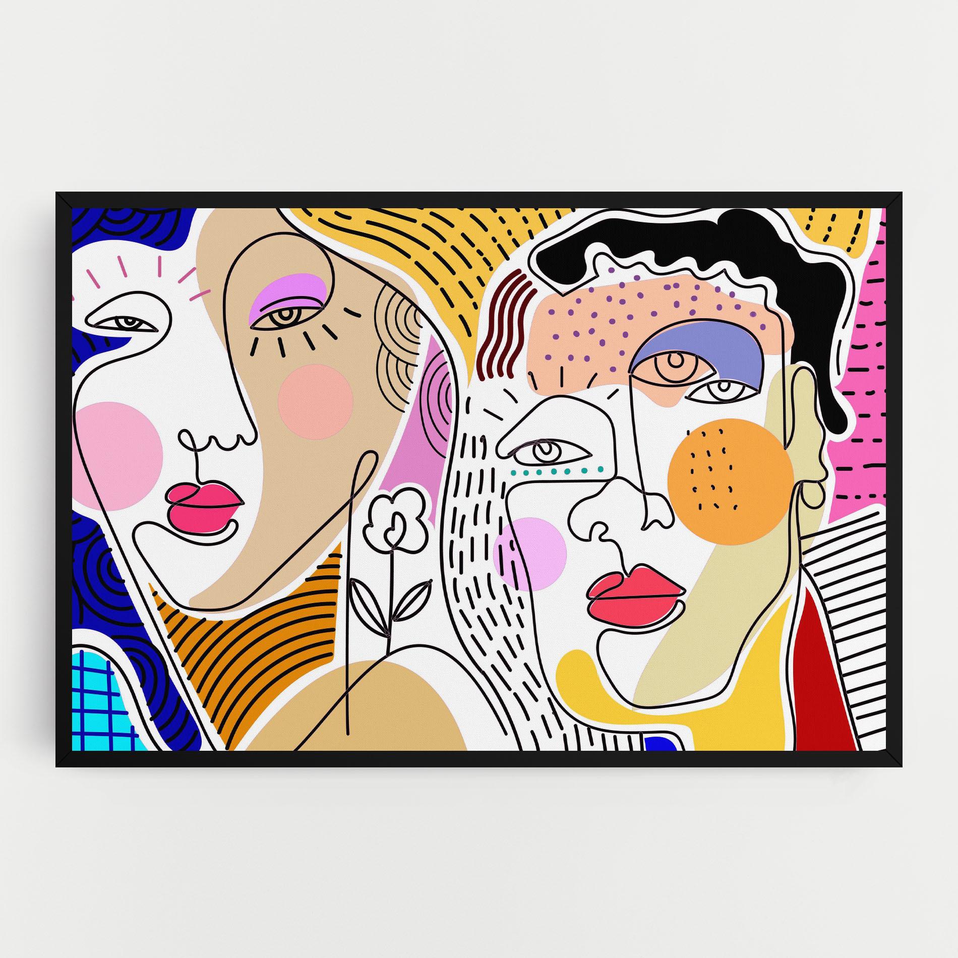 Картина на платно Abstract Eye Face mockup 0