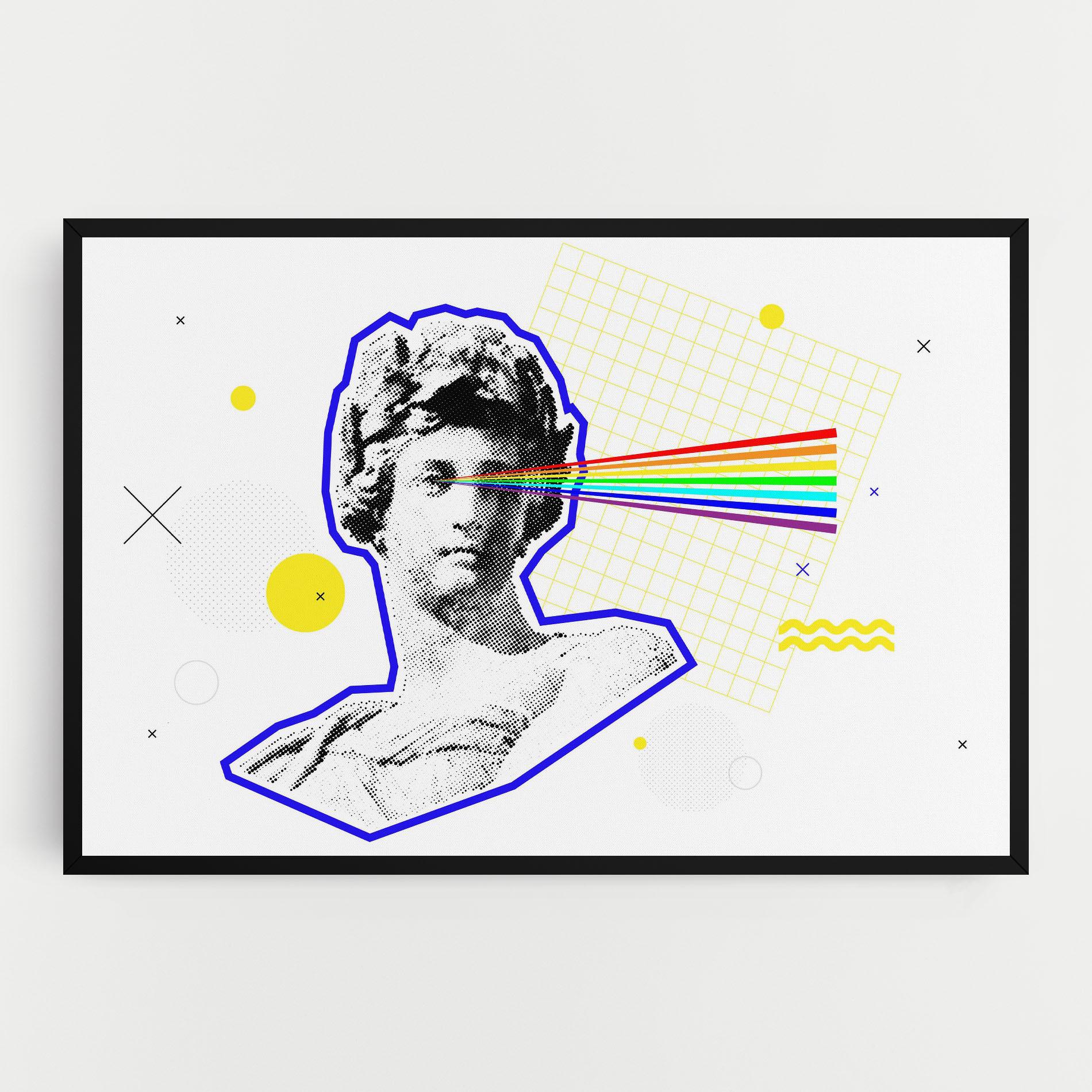 Картина на платно Rainbow Statue mockup 0