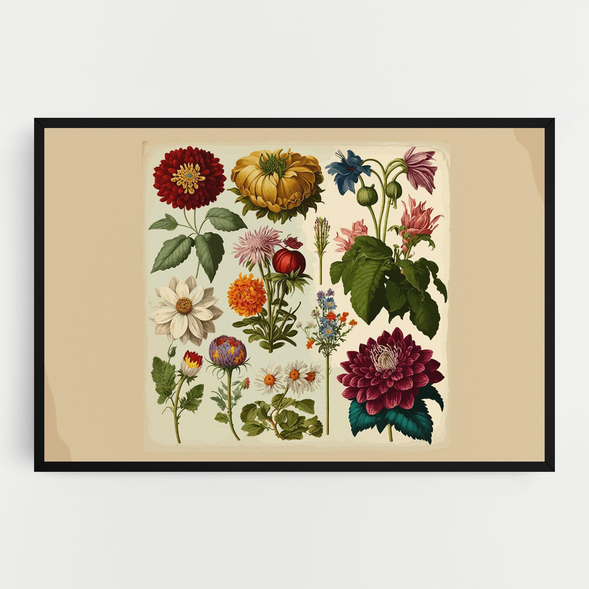 Картина на платно Vintage Botanical mockup 0