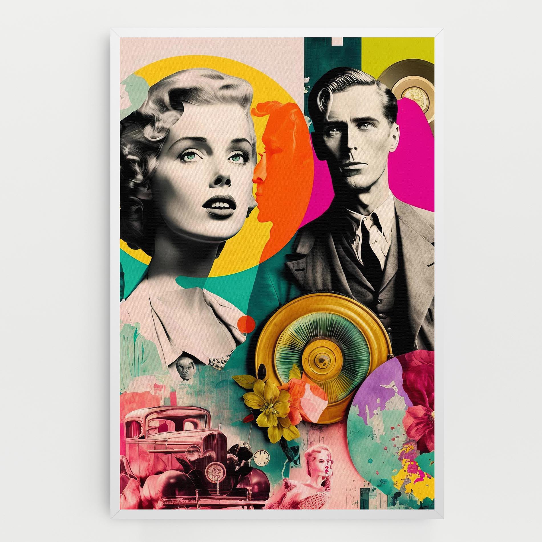 Картина на платно 60s Retro Collage mockup 0