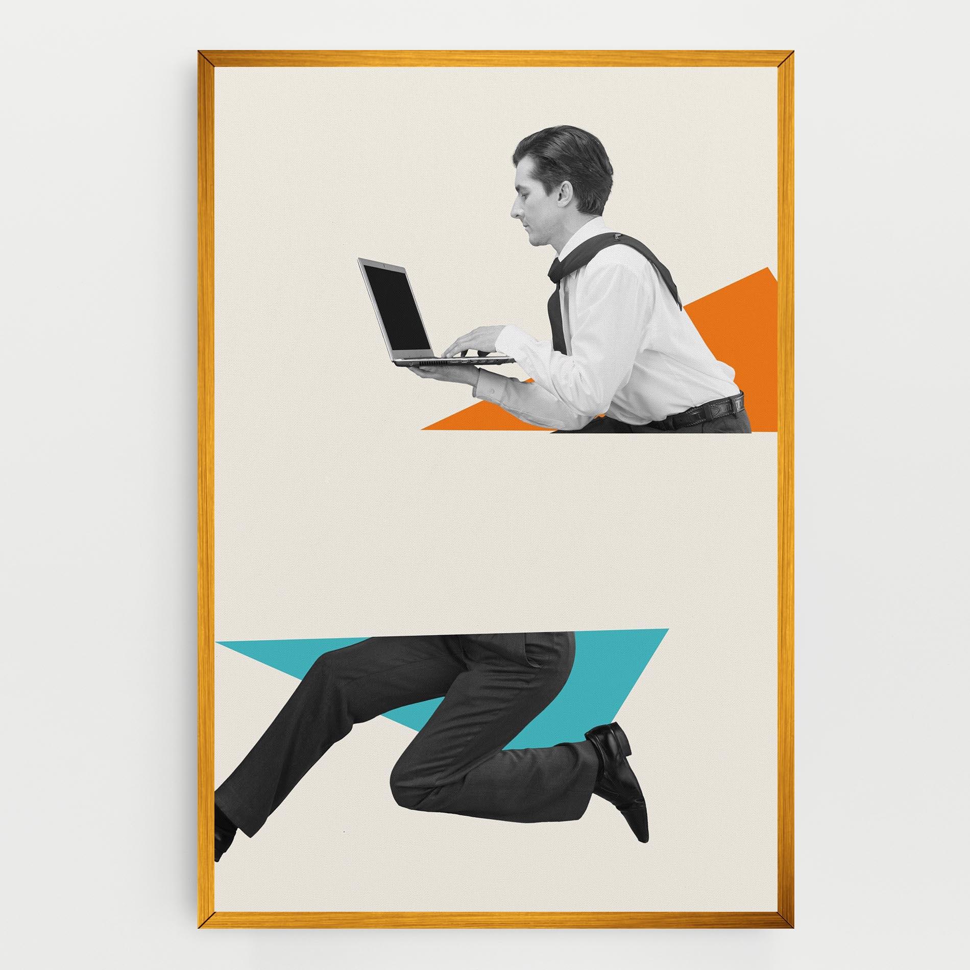 Картина на платно Businessman Collage mockup 0