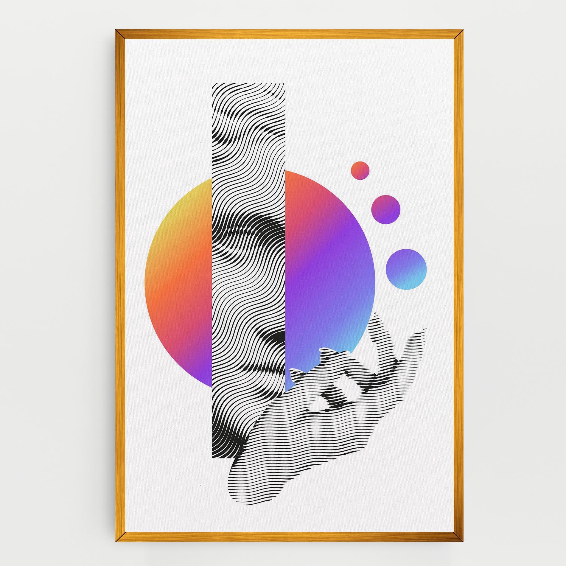 Картина на платно Orange Light Statue mockup 0