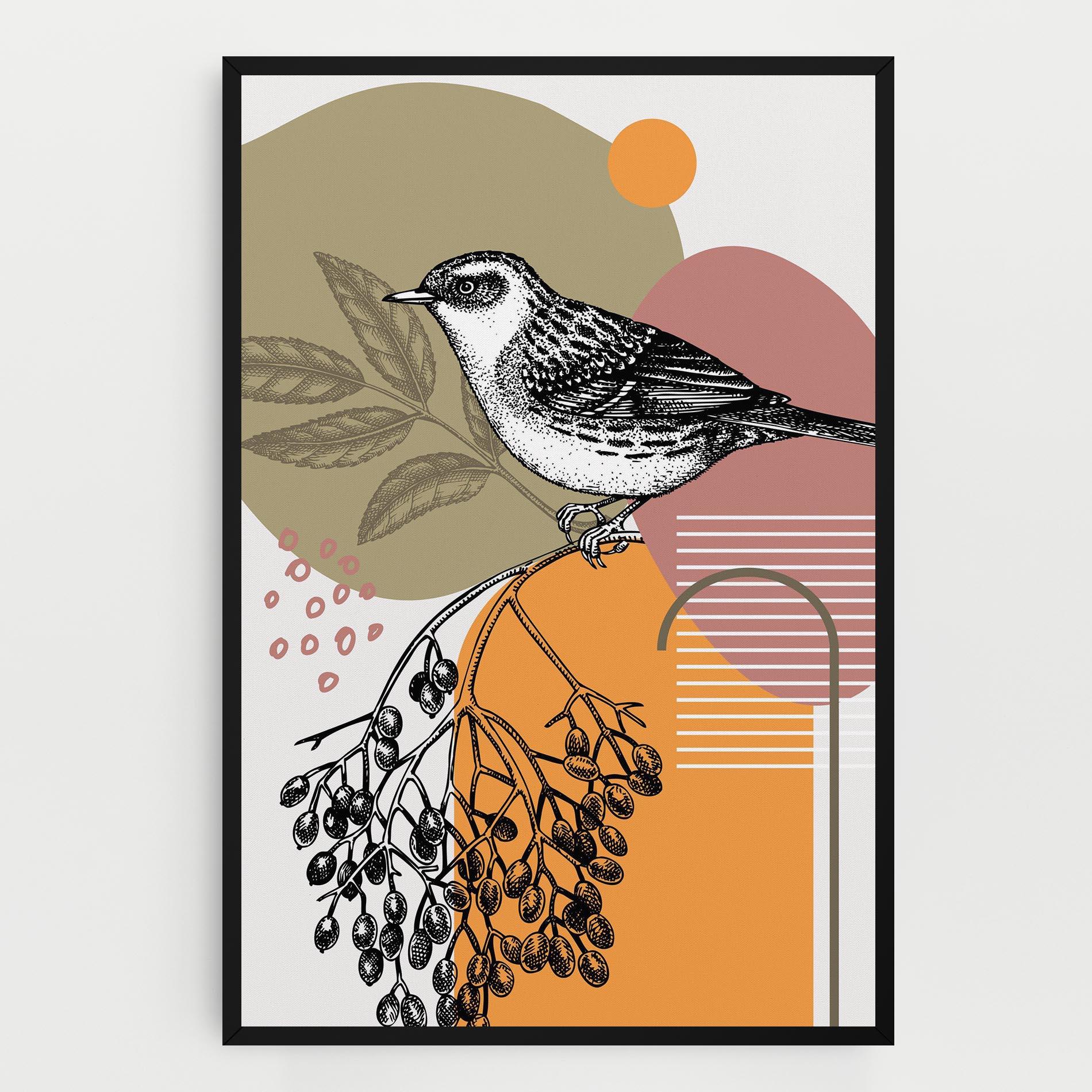 Картина на платно Bird Collage mockup 0