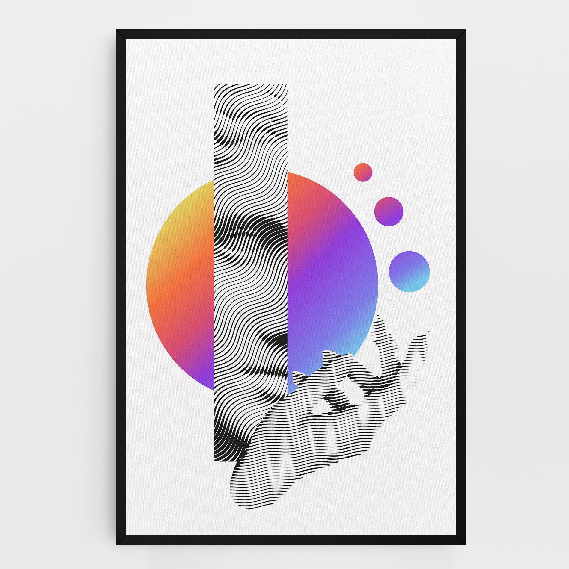 Картина на платно Orange Light Statue mockup 0