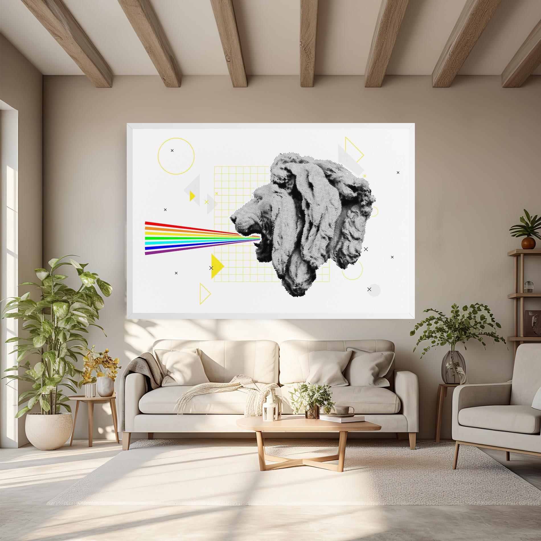 Картина на платно Lion Collage mockup 6