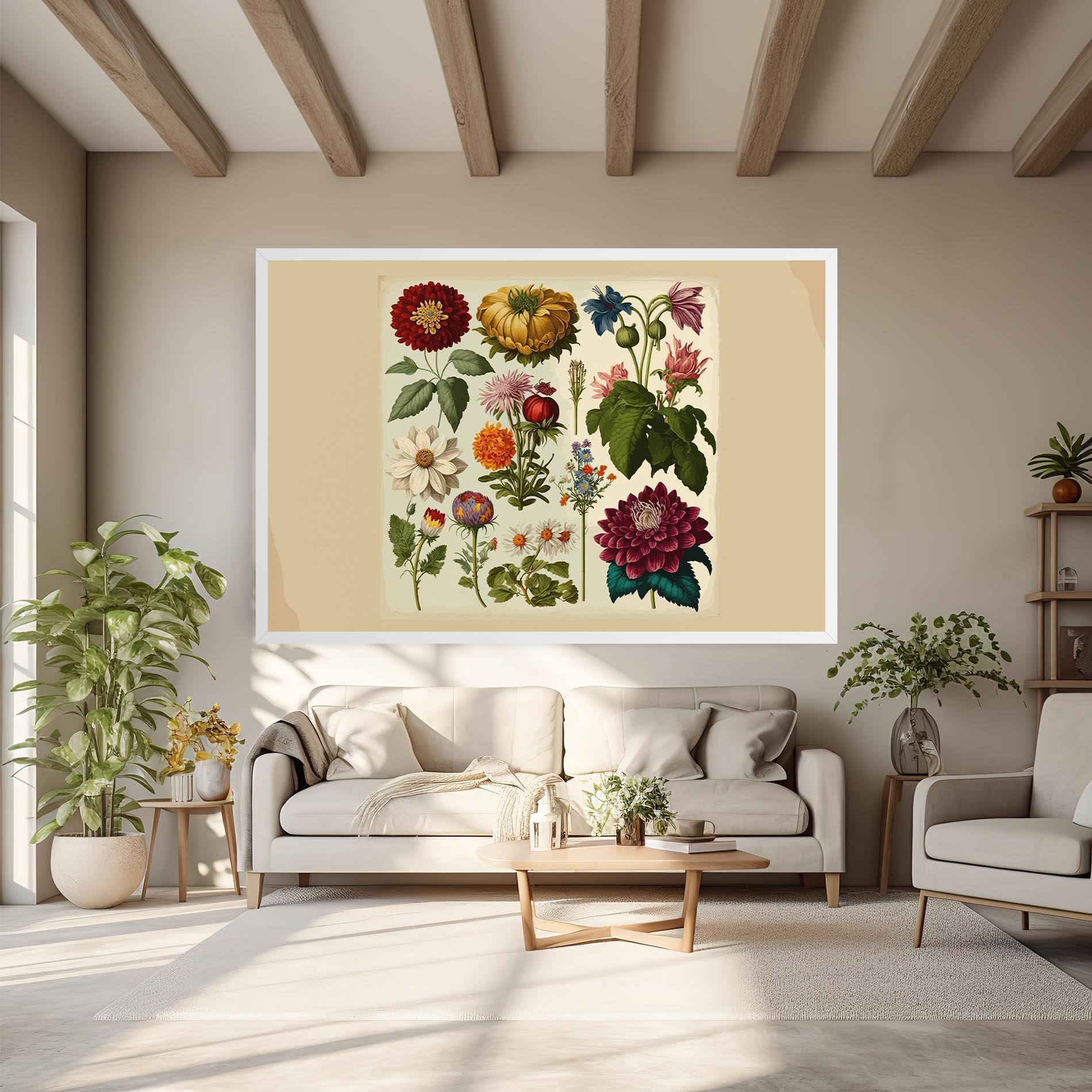 Картина на платно Vintage Botanical mockup 6