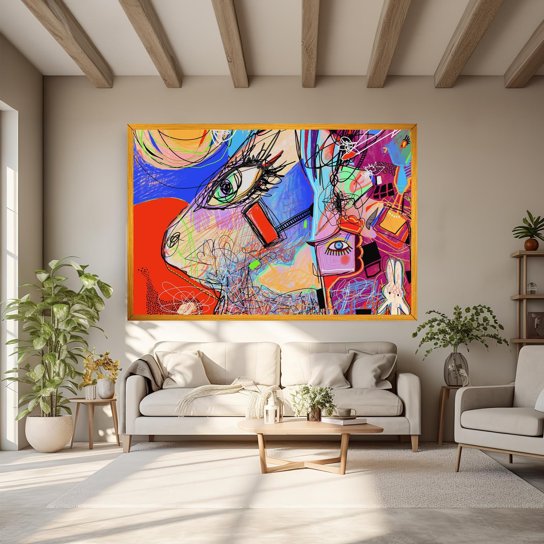 Картина на платно Animal Eye Art mockup 6
