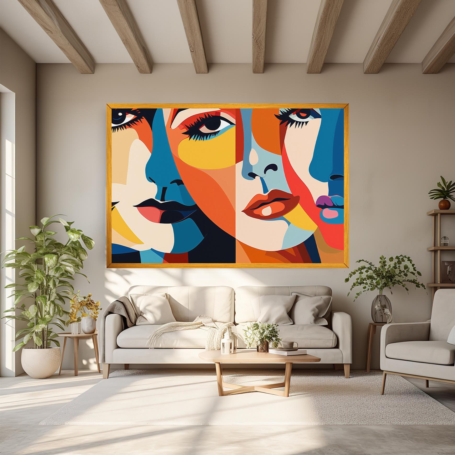 Картина на платно Beauty Face Collage mockup 6