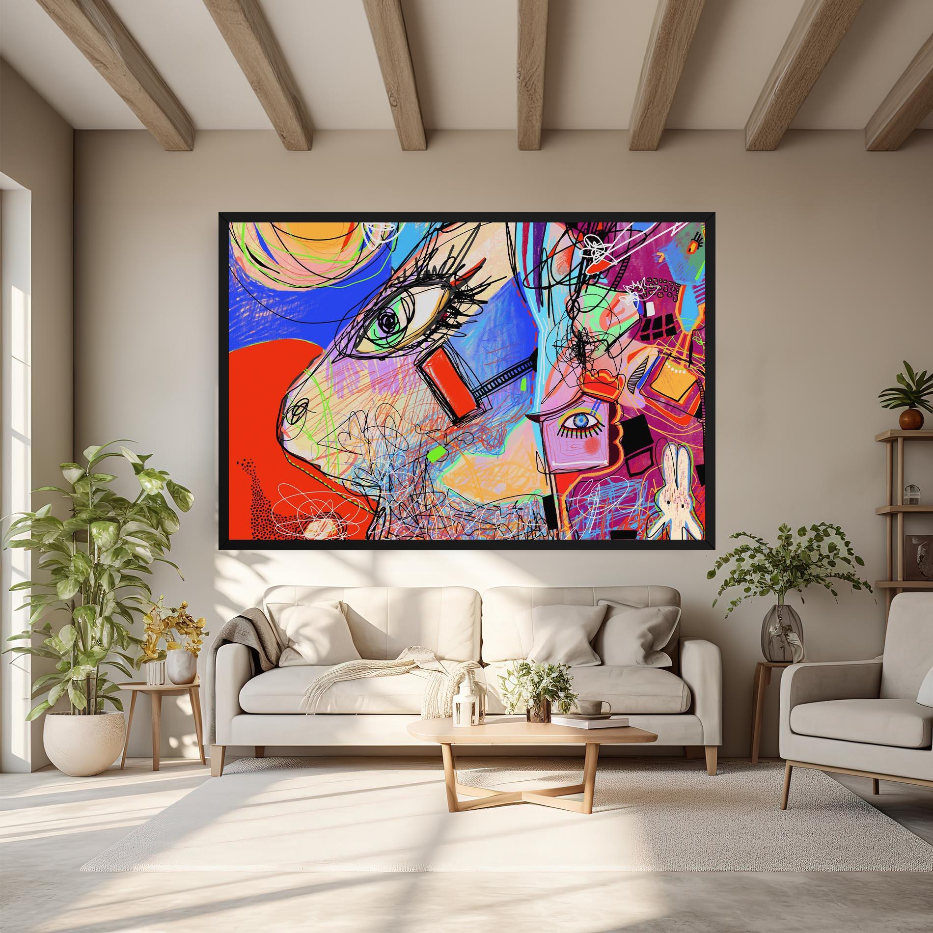 Картина на платно Animal Eye Art mockup 6