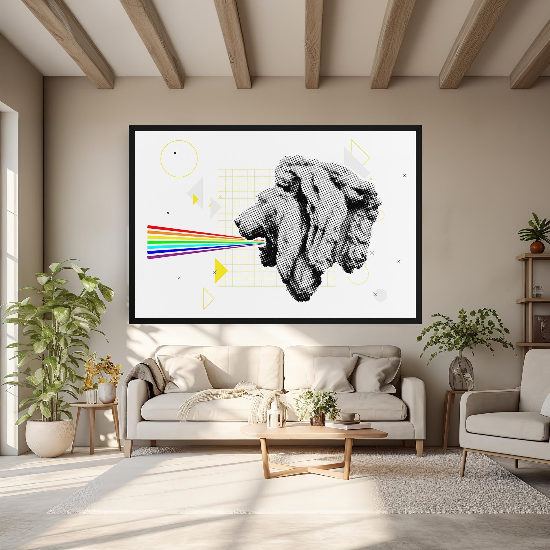 Картина на платно Lion Collage mockup 6