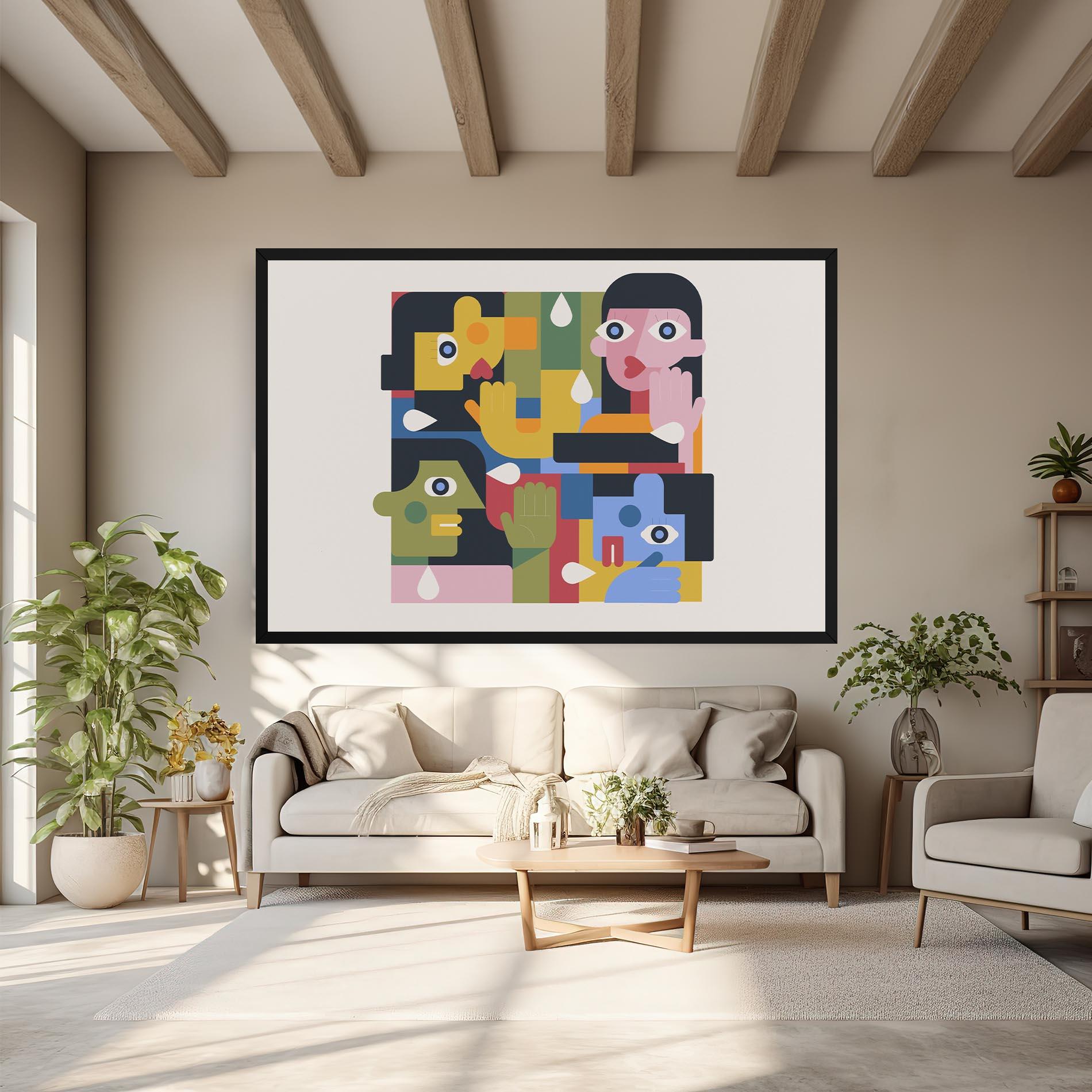 Картина на платно Minimal People Collage mockup 6