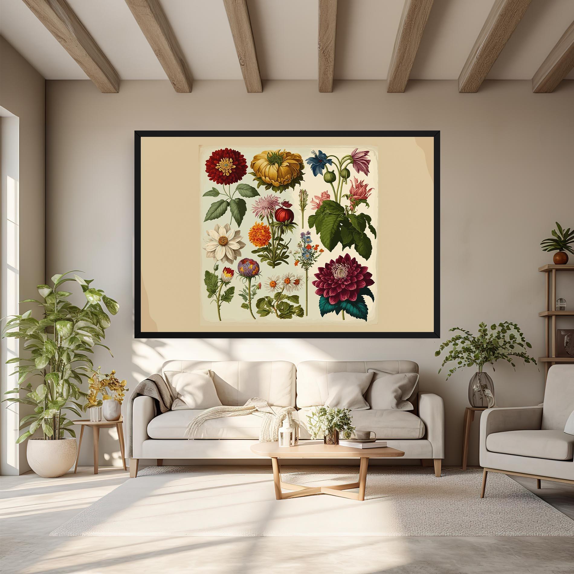 Картина на платно Vintage Botanical mockup 6