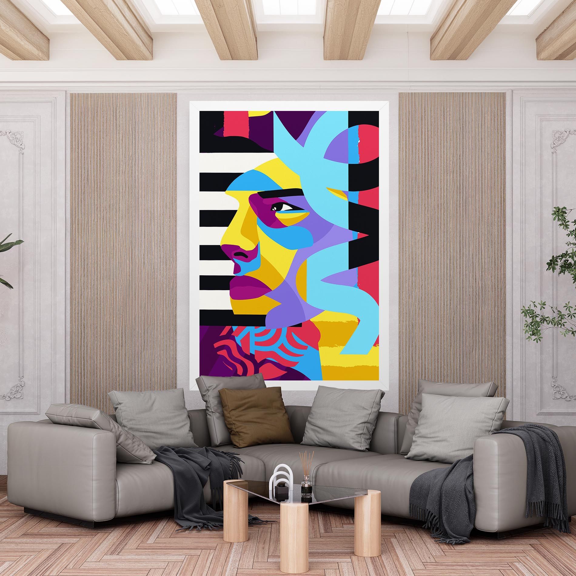 Abstract Male Face mockup 6