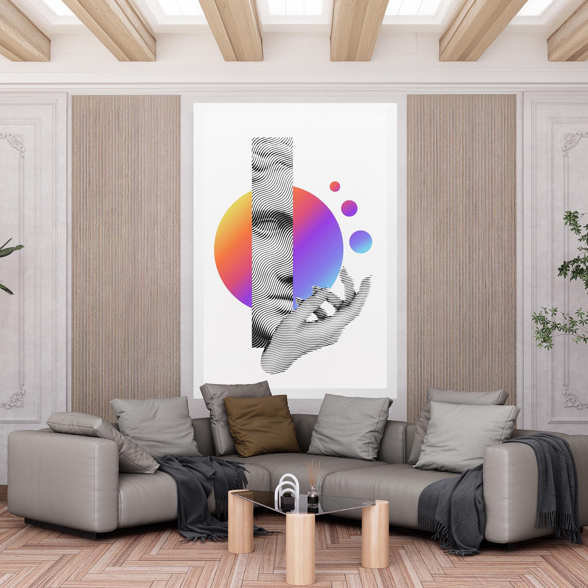 Картина на платно Orange Light Statue mockup 6