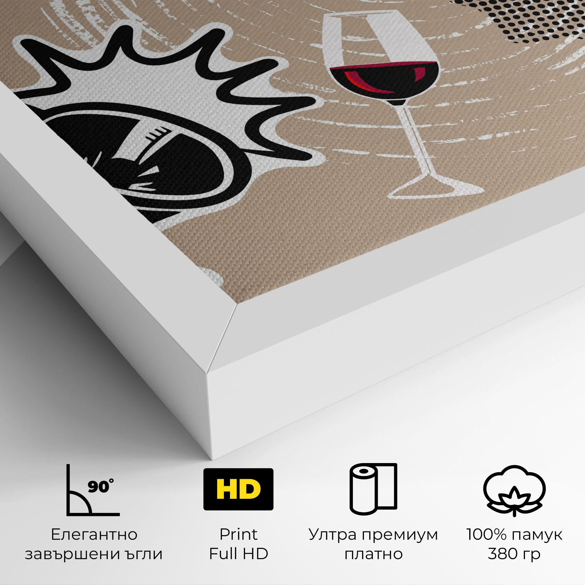 Картина на платно Lips Mouth Collage mockup 4