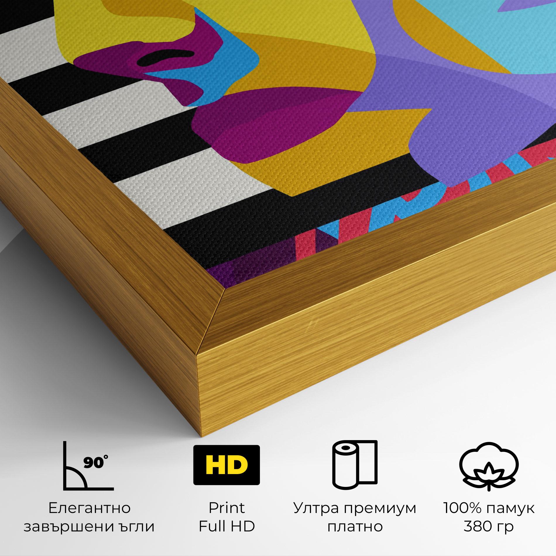 Картина на платно Abstract Male Face mockup 4