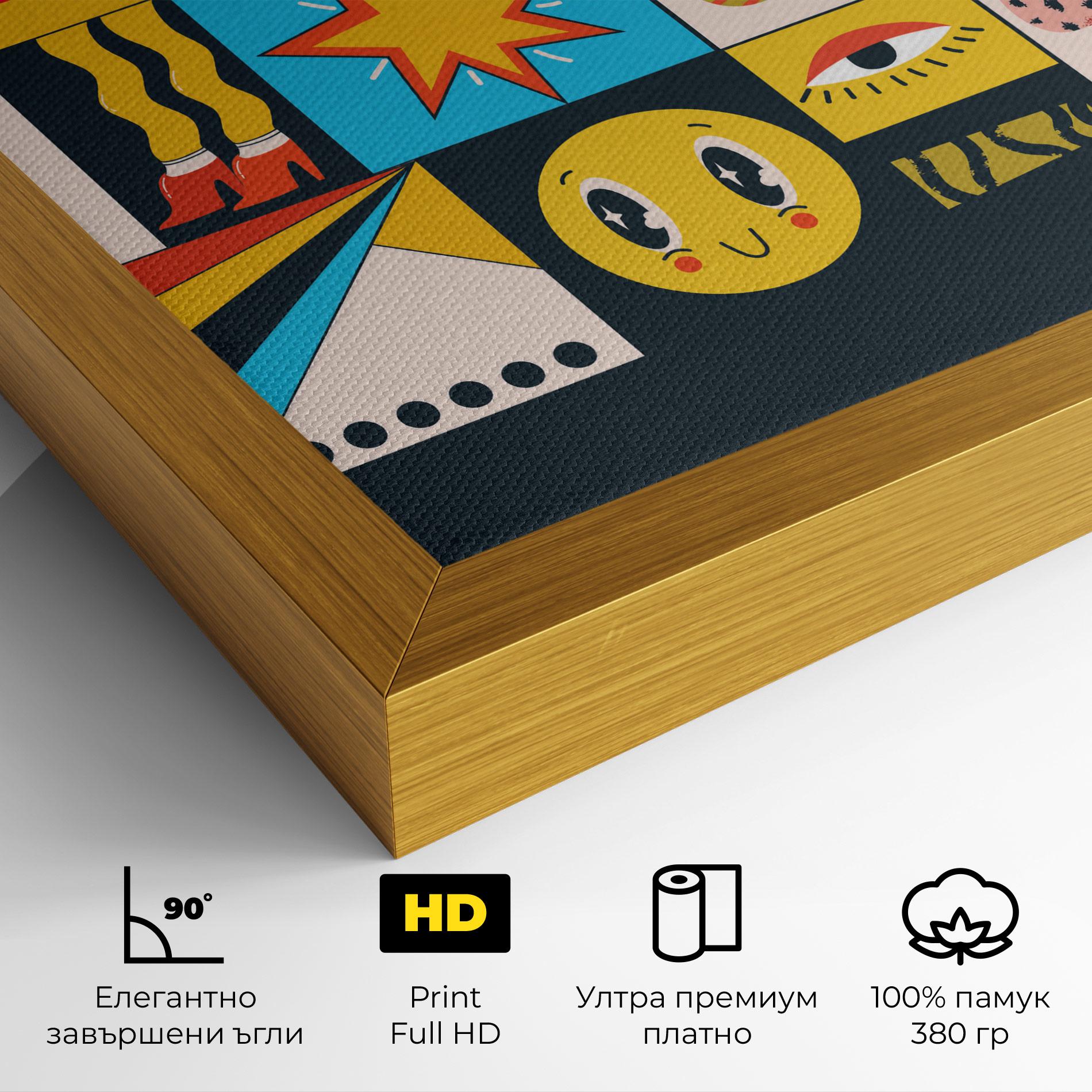 Картина на платно Cool Eye Shape mockup 4