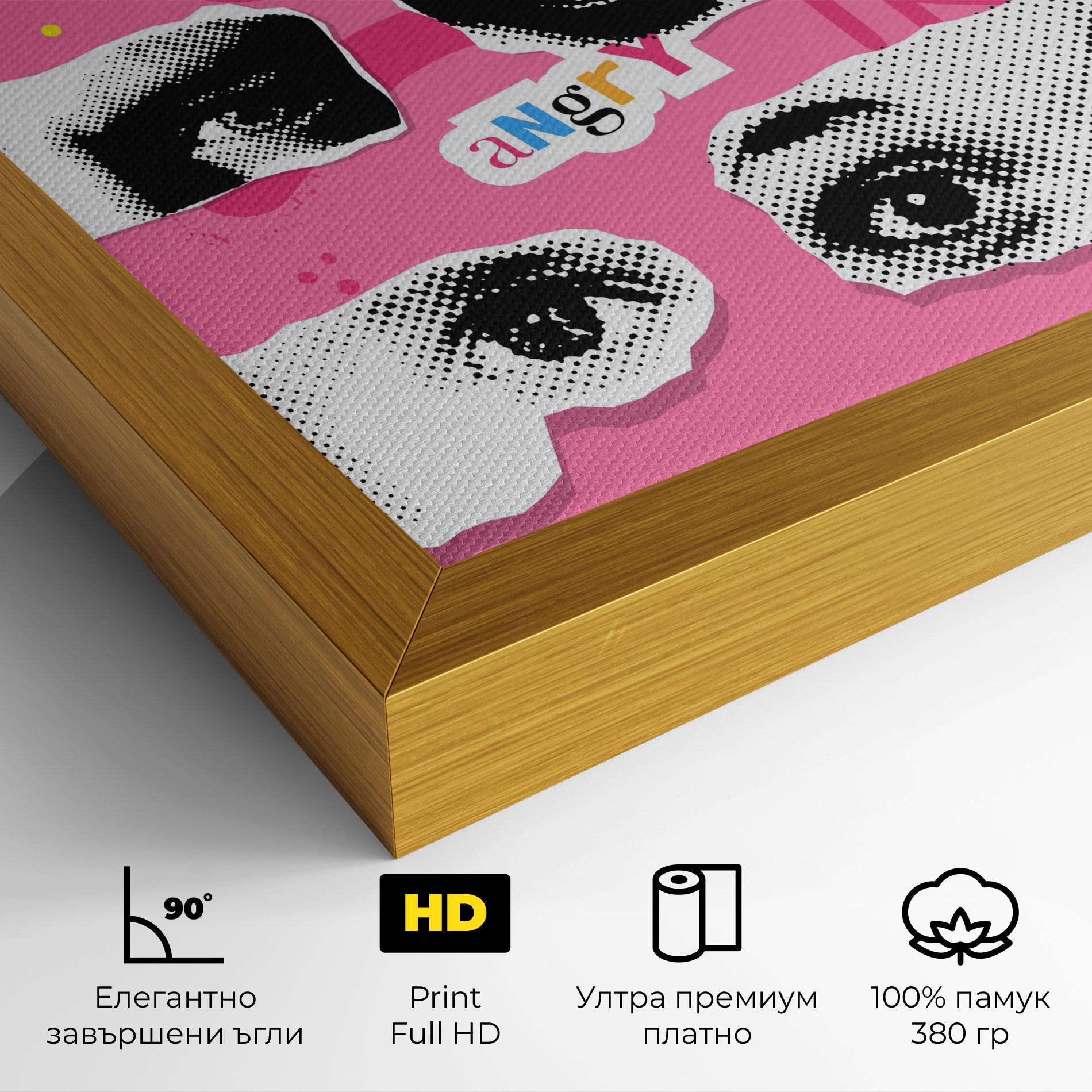 Картина на платно Eye Type mockup 4