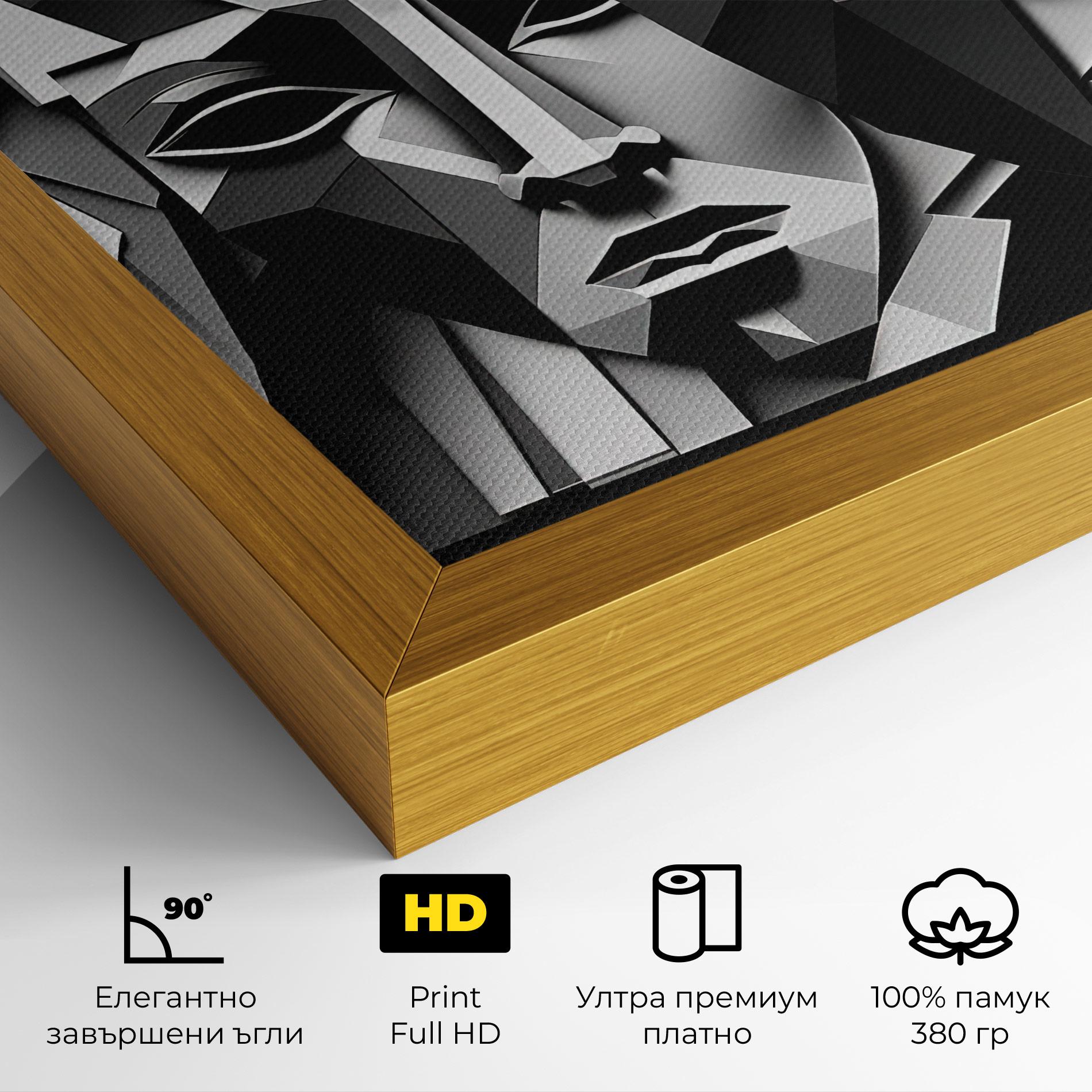 Картина на платно Grey Faces Collage mockup 4