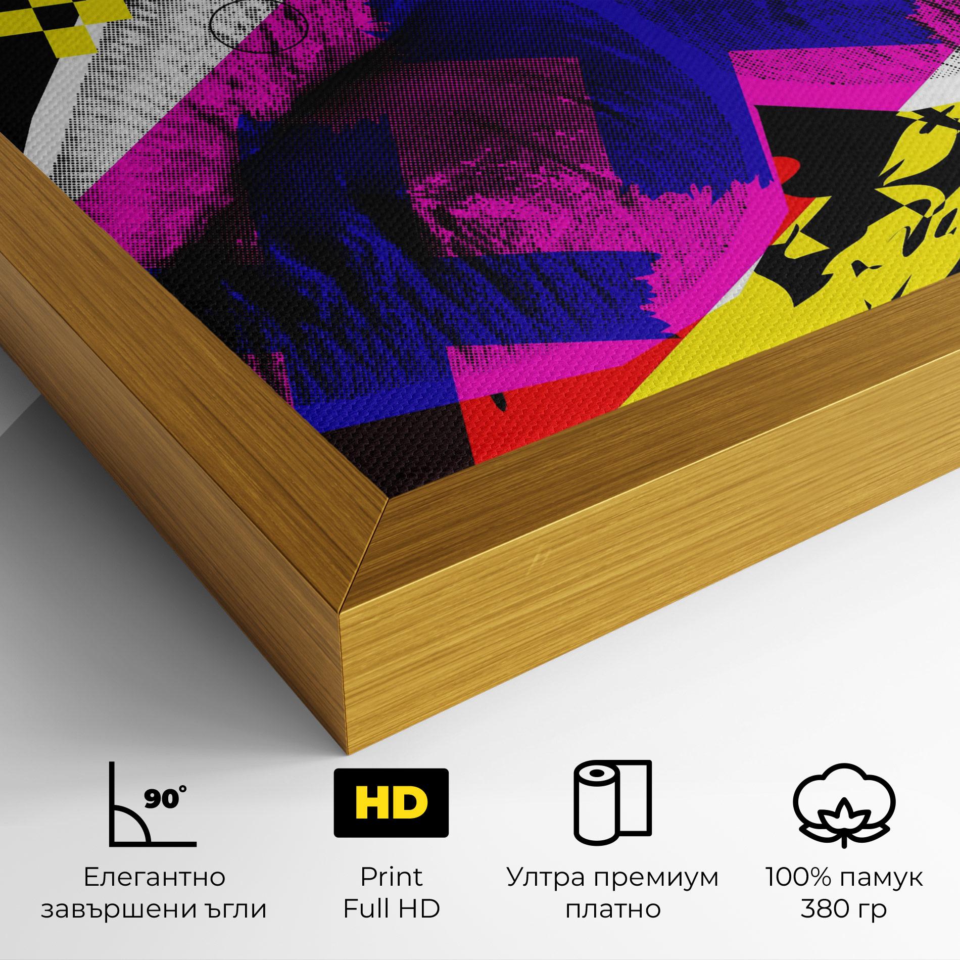 Картина на платно Lips Purple Light mockup 4