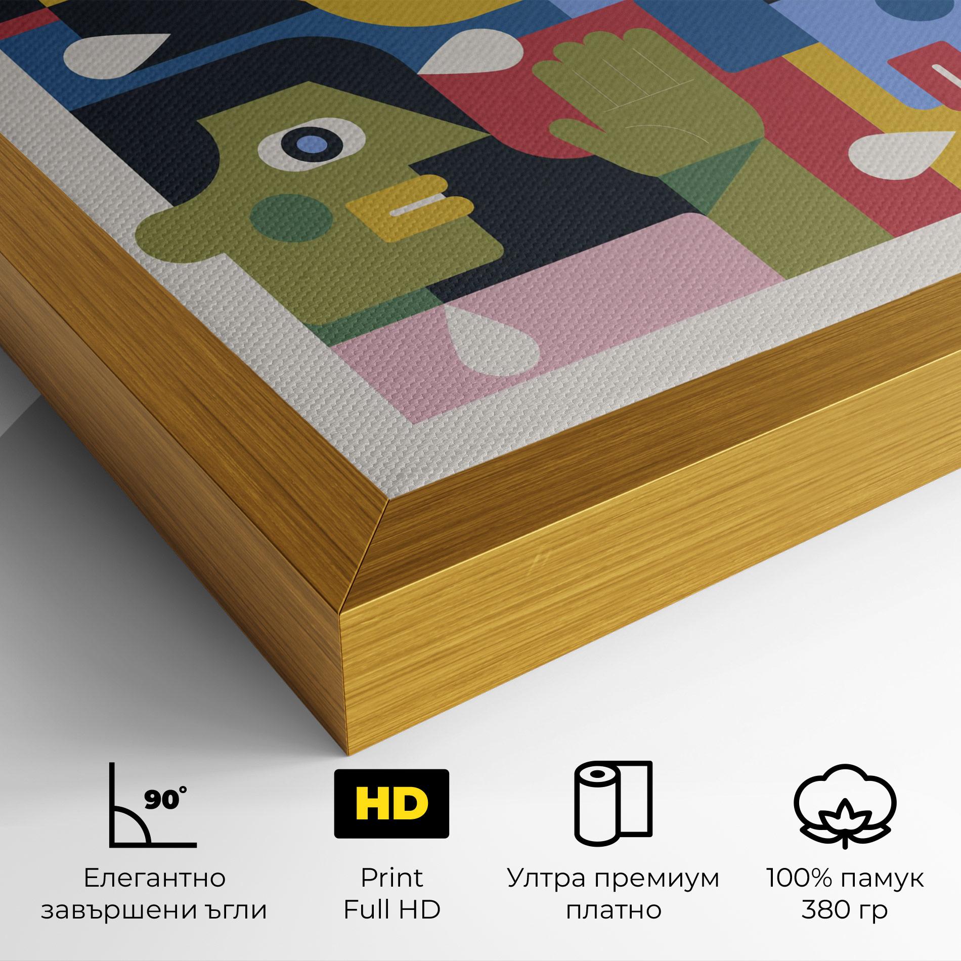 Картина на платно Minimal People Collage mockup 4