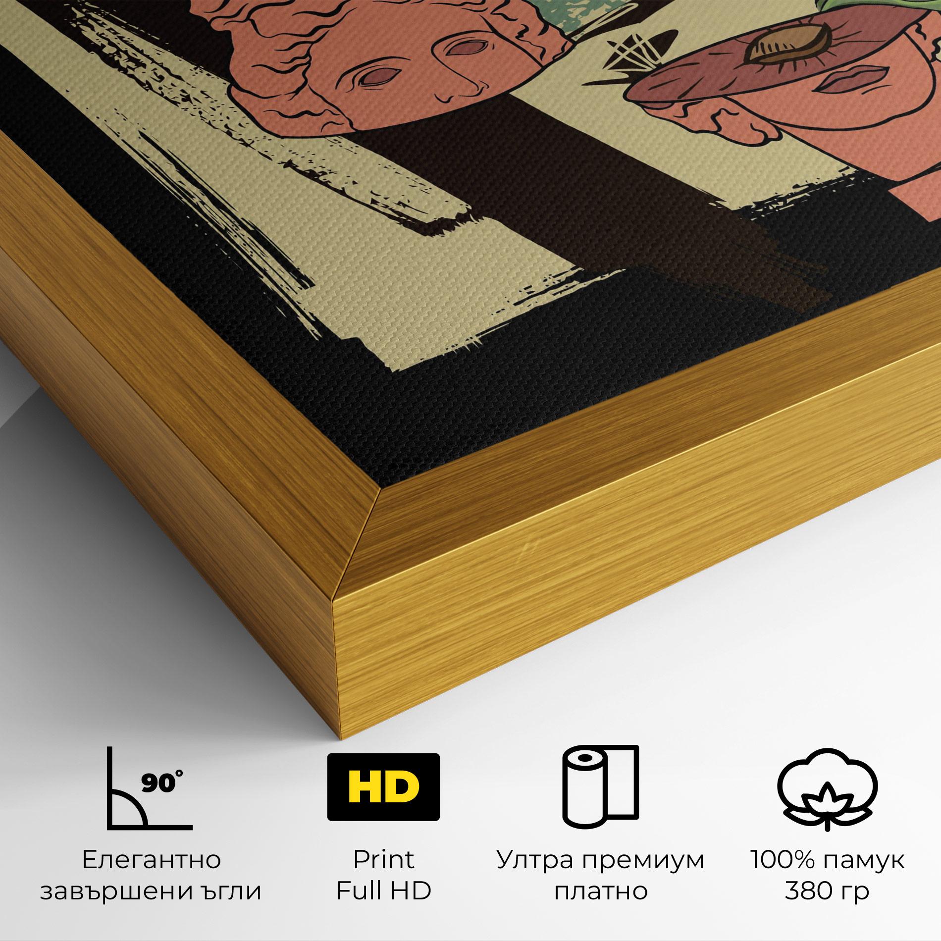 Картина на платно Statue Fruit mockup 4