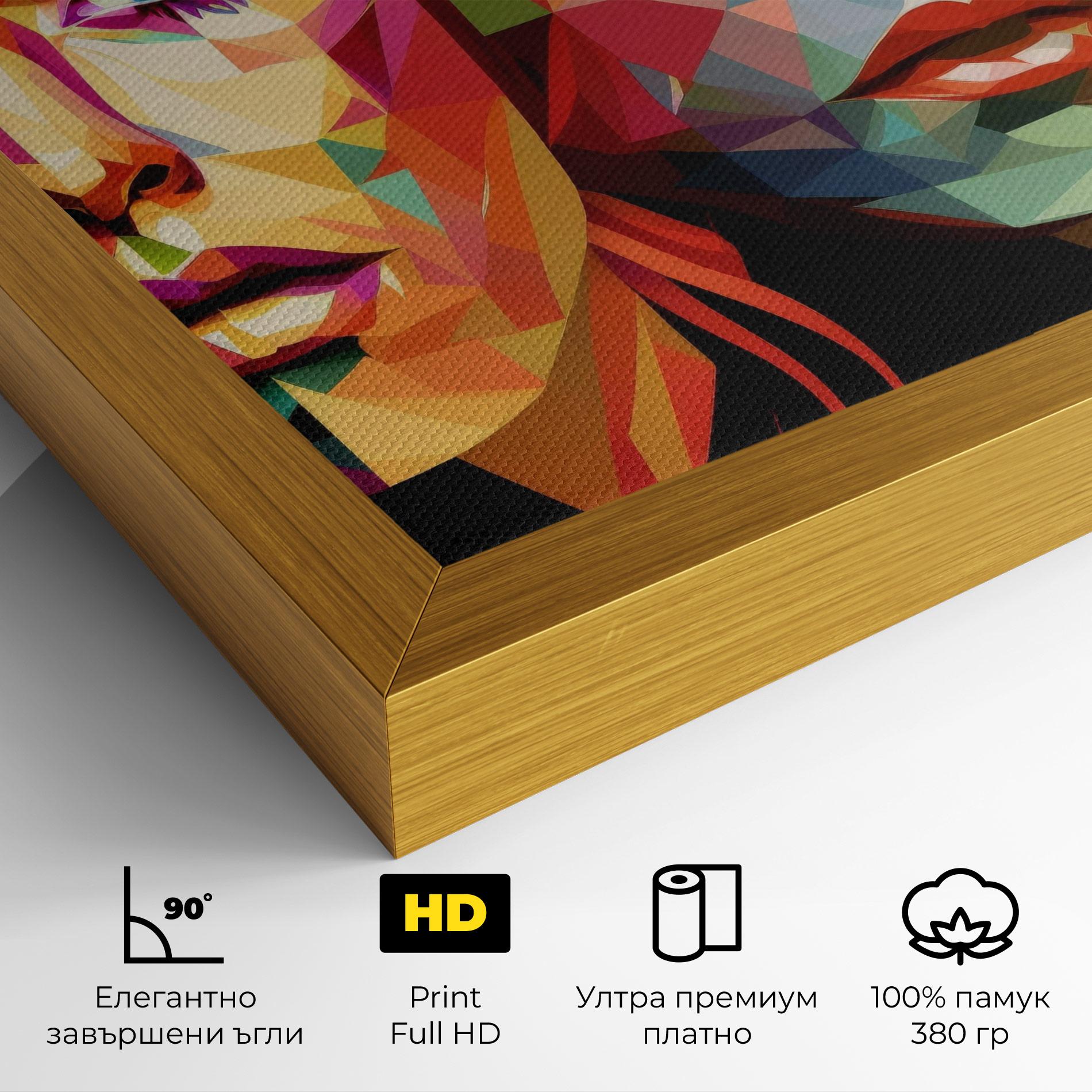 Картина на платно Women Face Collage mockup 4