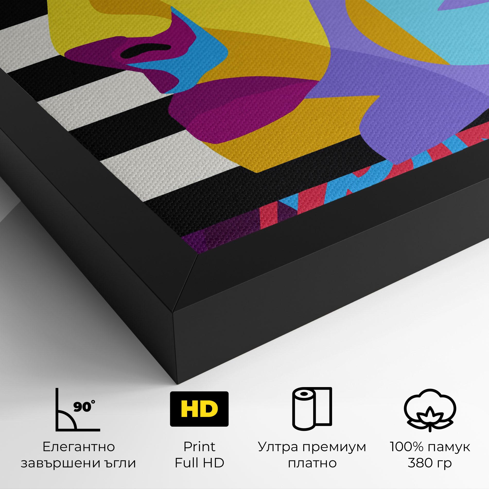 Картина на платно Abstract Male Face mockup 4