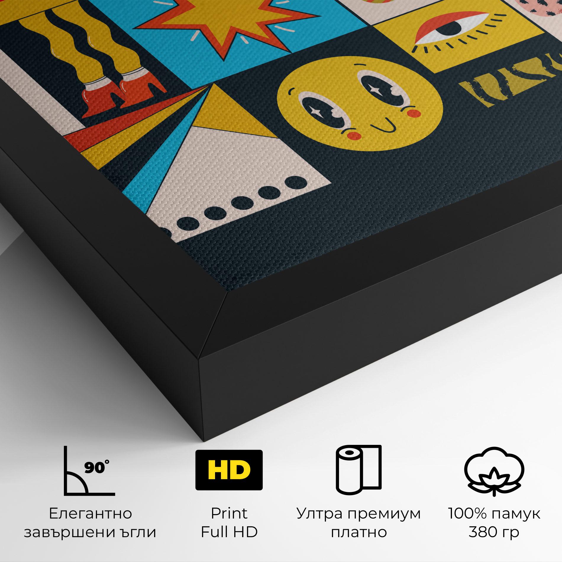 Картина на платно Cool Eye Shape mockup 4