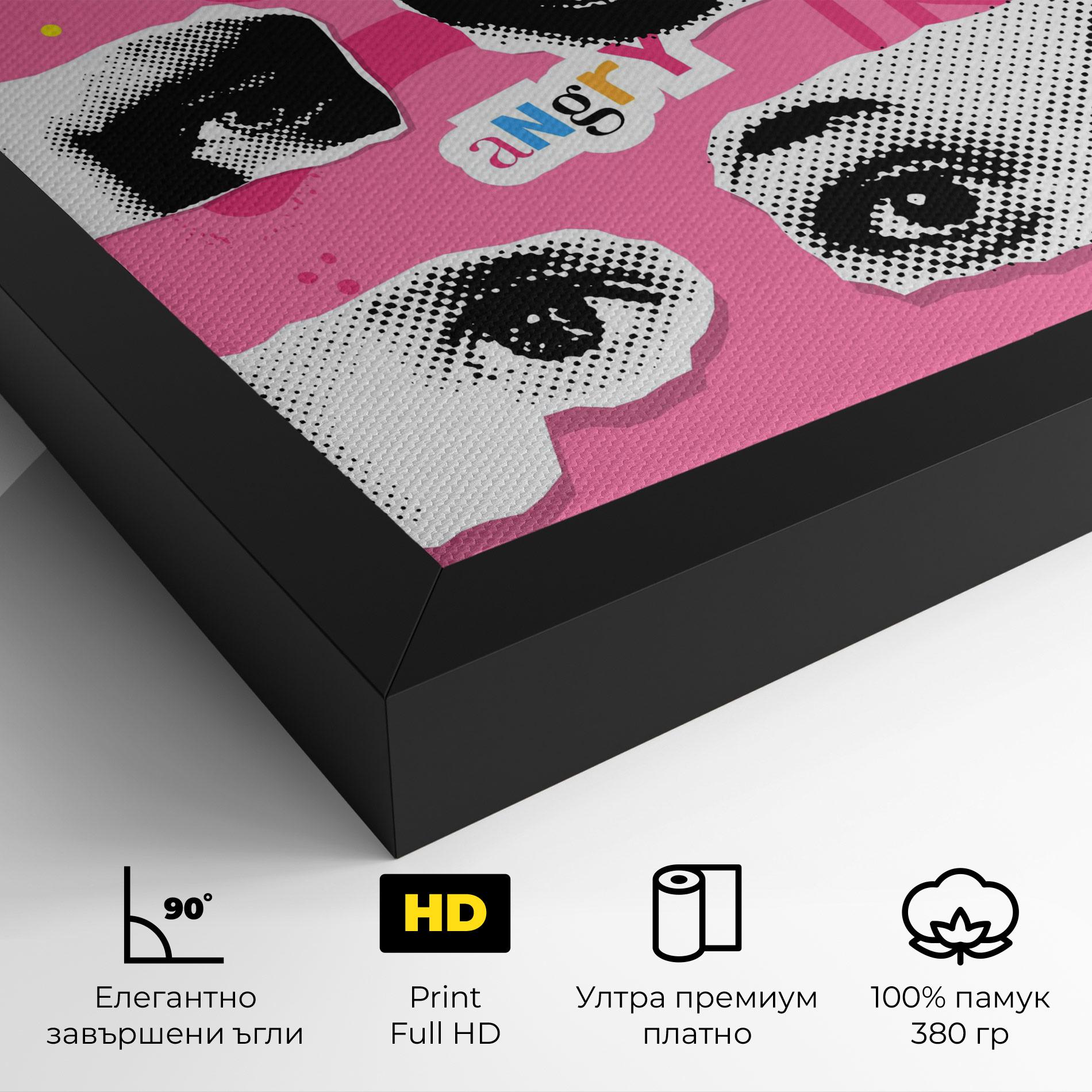 Картина на платно Eye Type mockup 4