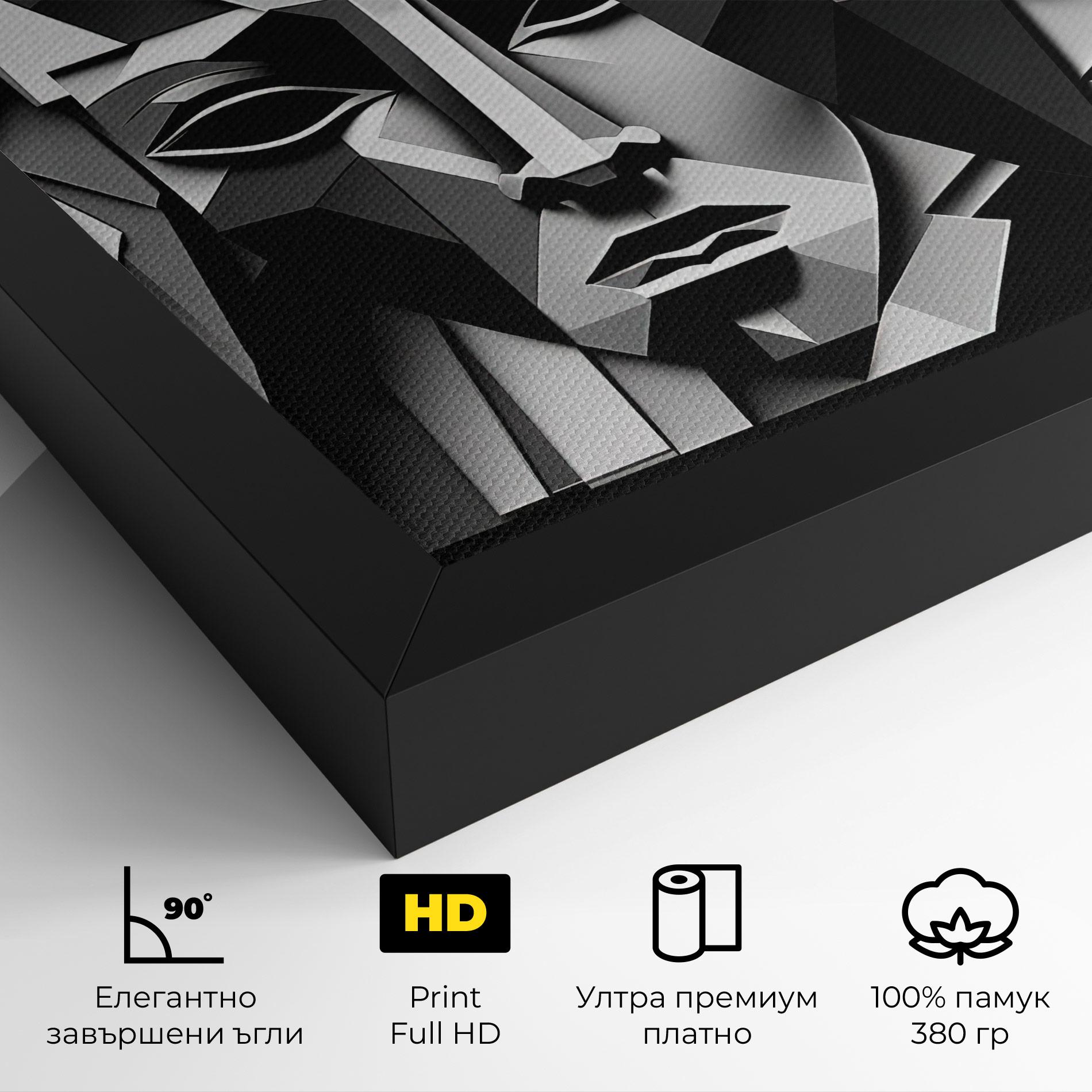 Картина на платно Grey Faces Collage mockup 4