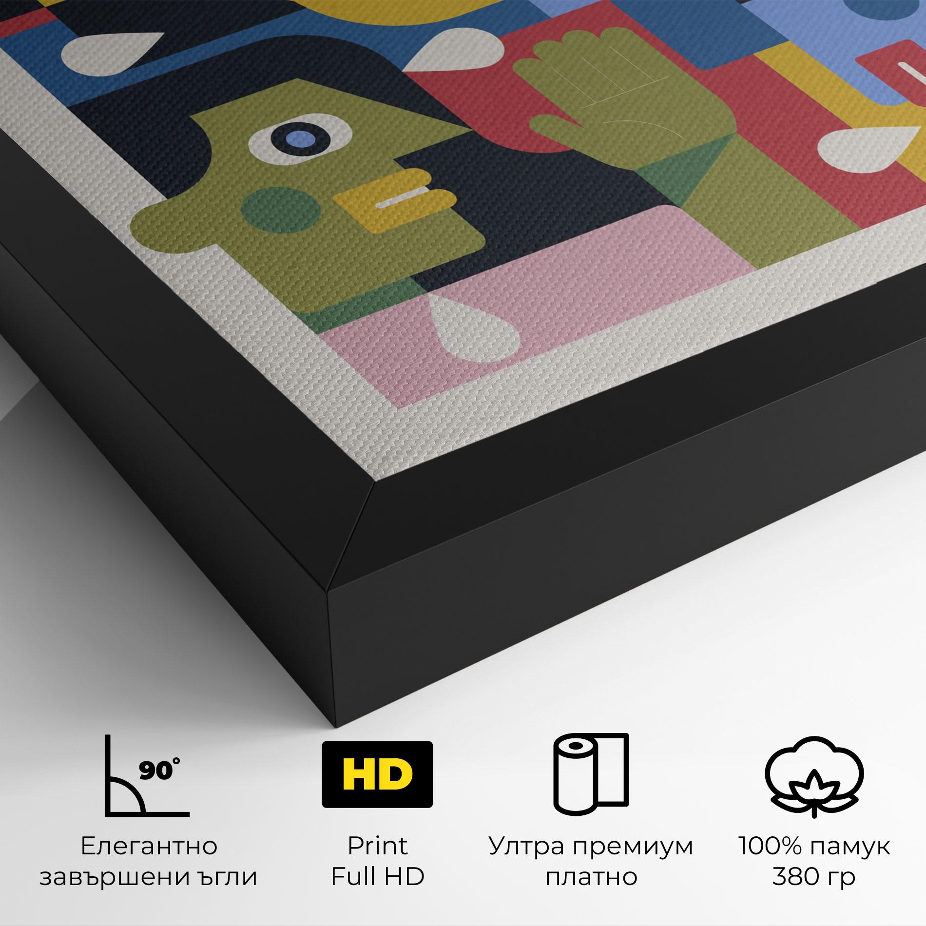 Картина на платно Minimal People Collage mockup 4