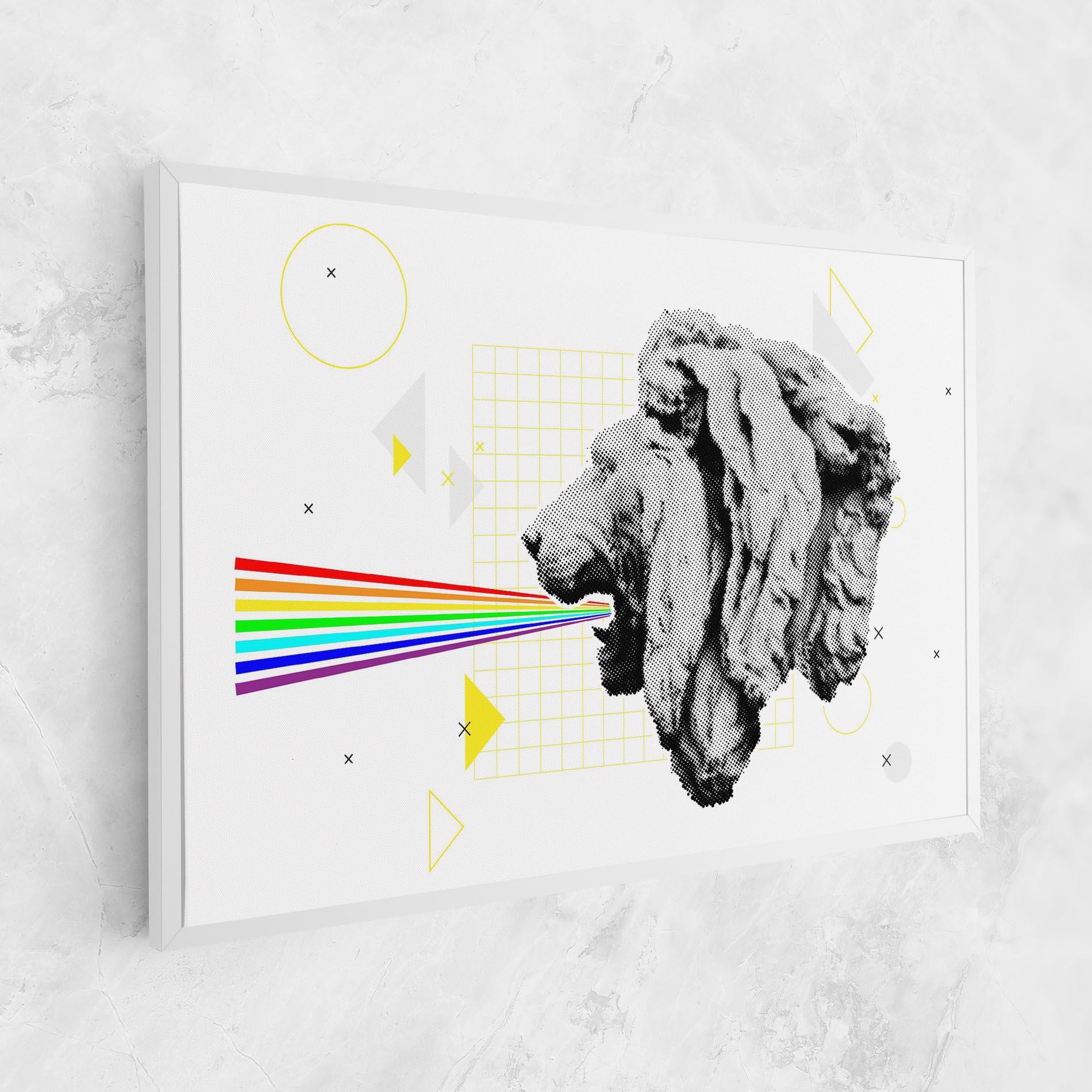 Картина на платно Lion Collage mockup 1