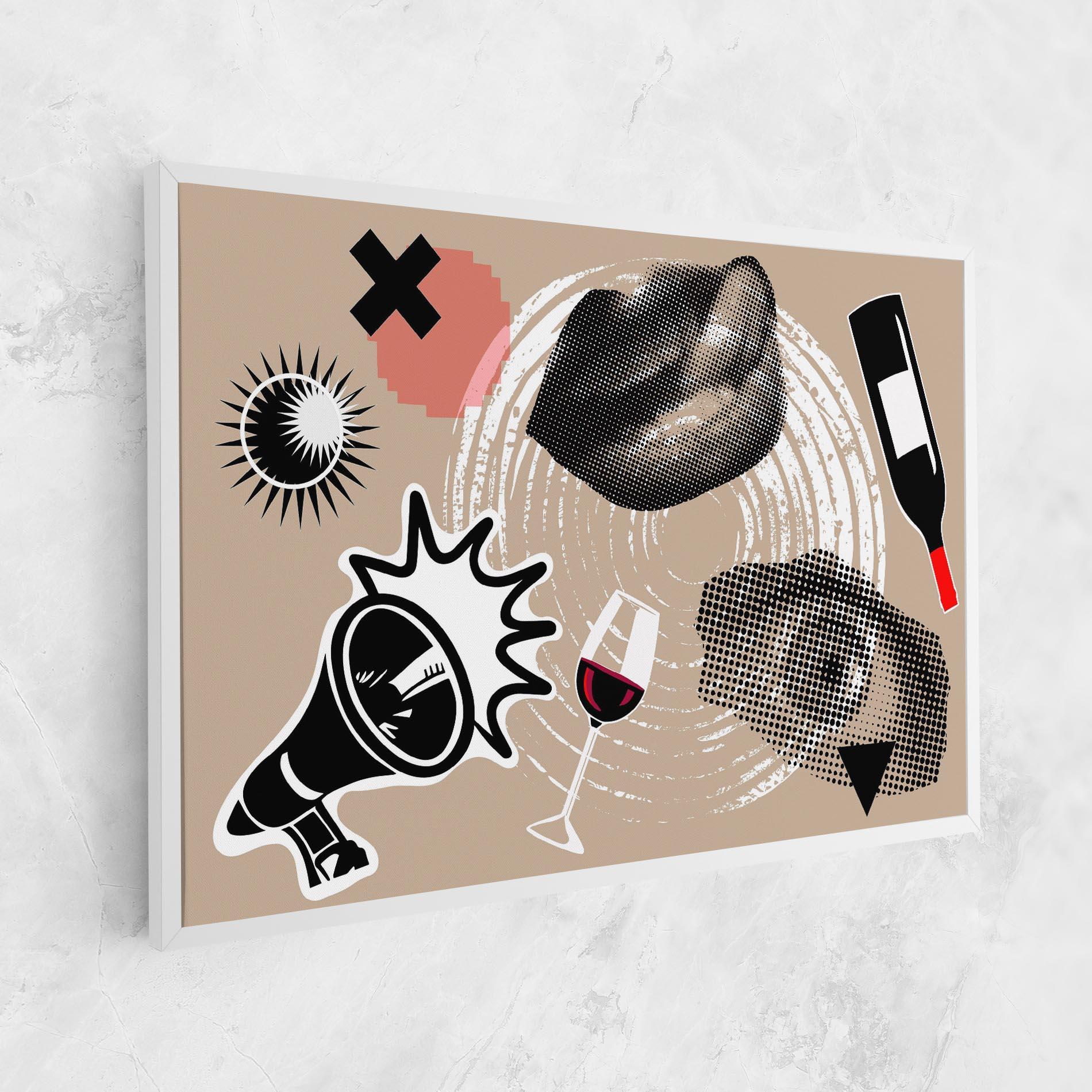 Картина на платно Lips Mouth Collage mockup 1