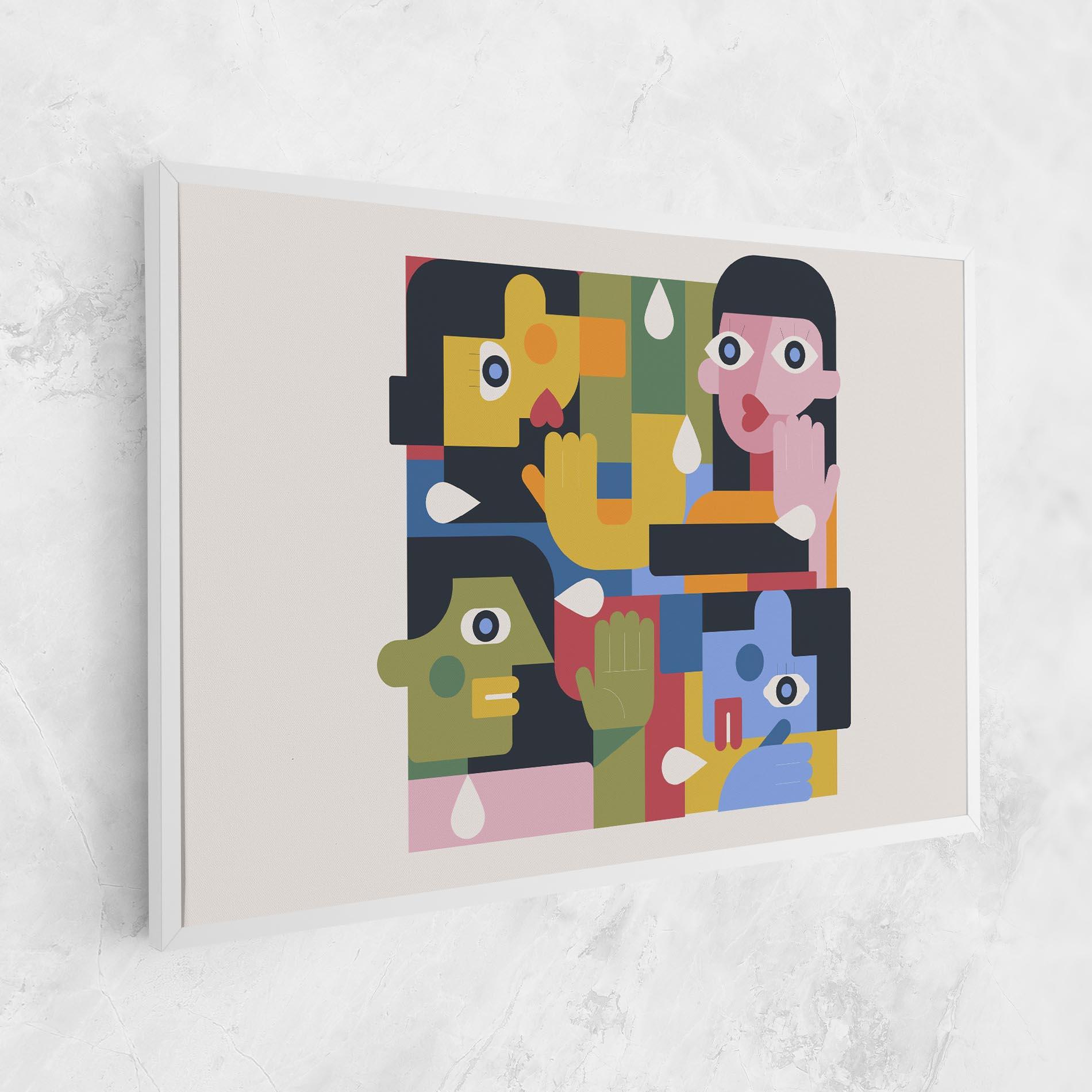 Картина на платно Minimal People Collage mockup 1