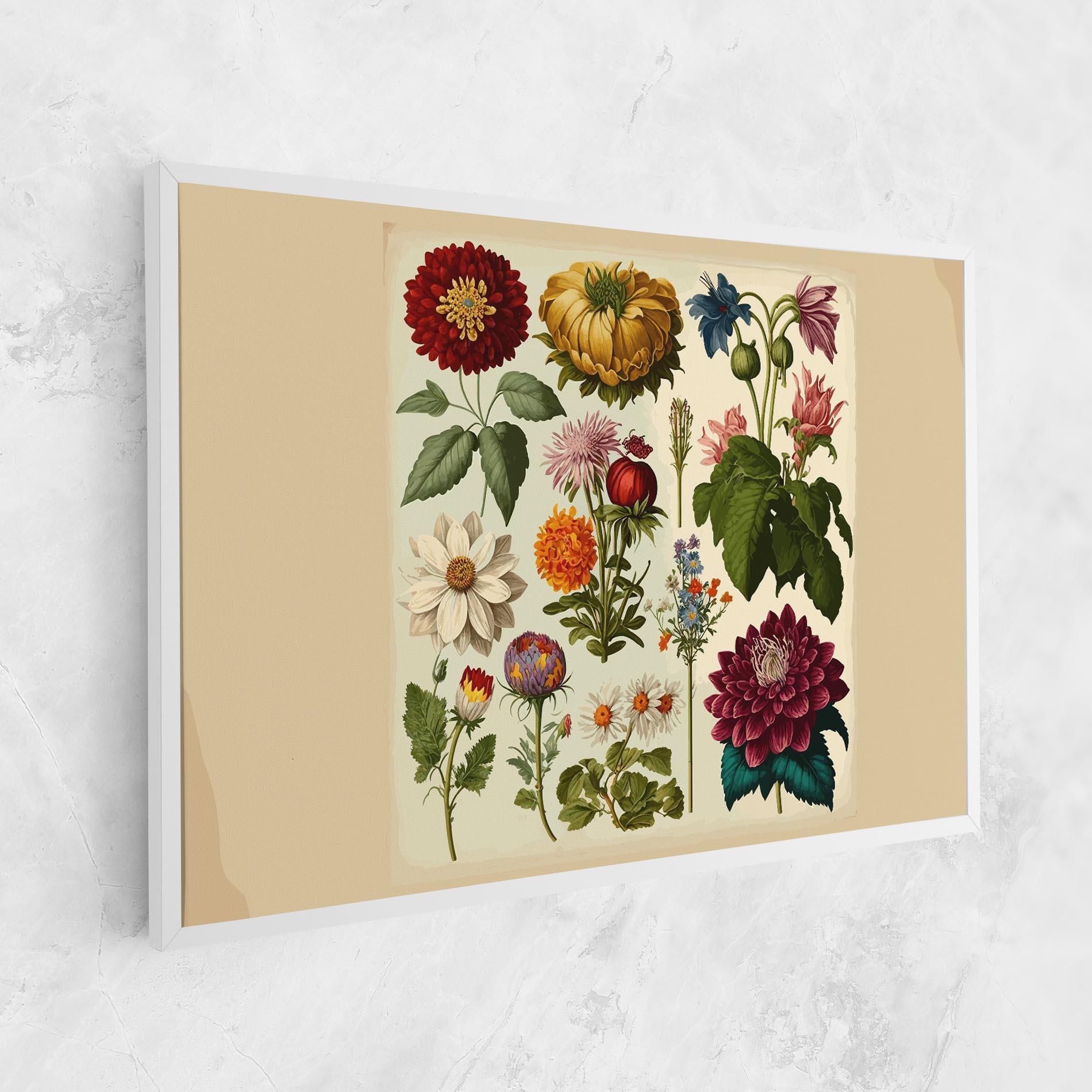Картина на платно Vintage Botanical mockup 1